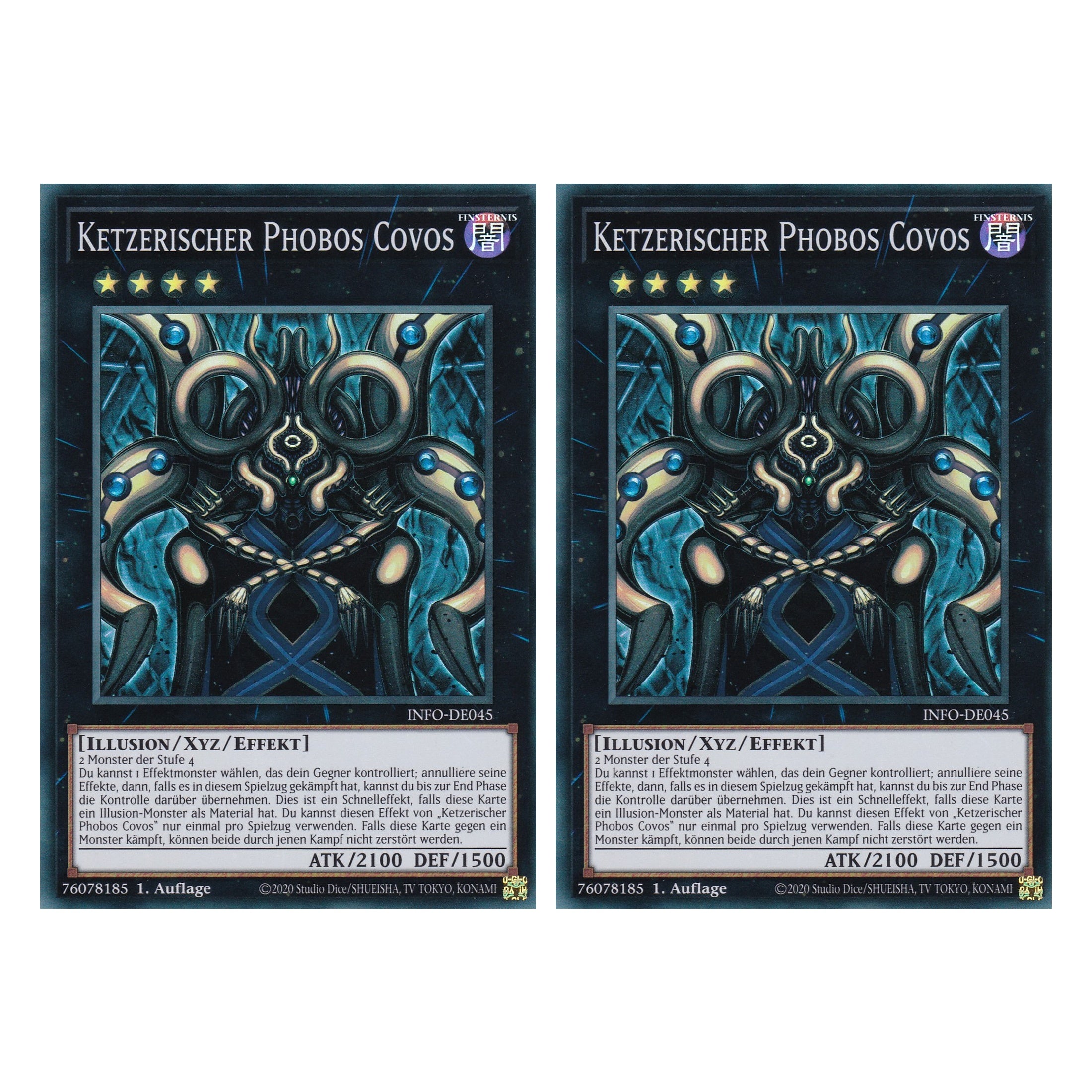 Ketzerischer Phobos Covos - INFO-DE045 - Super Rare - Deutsch - 1. Auflage - The Infinite Forbidden - Duo Set (2 Stück) - Yu-Gi-Oh!