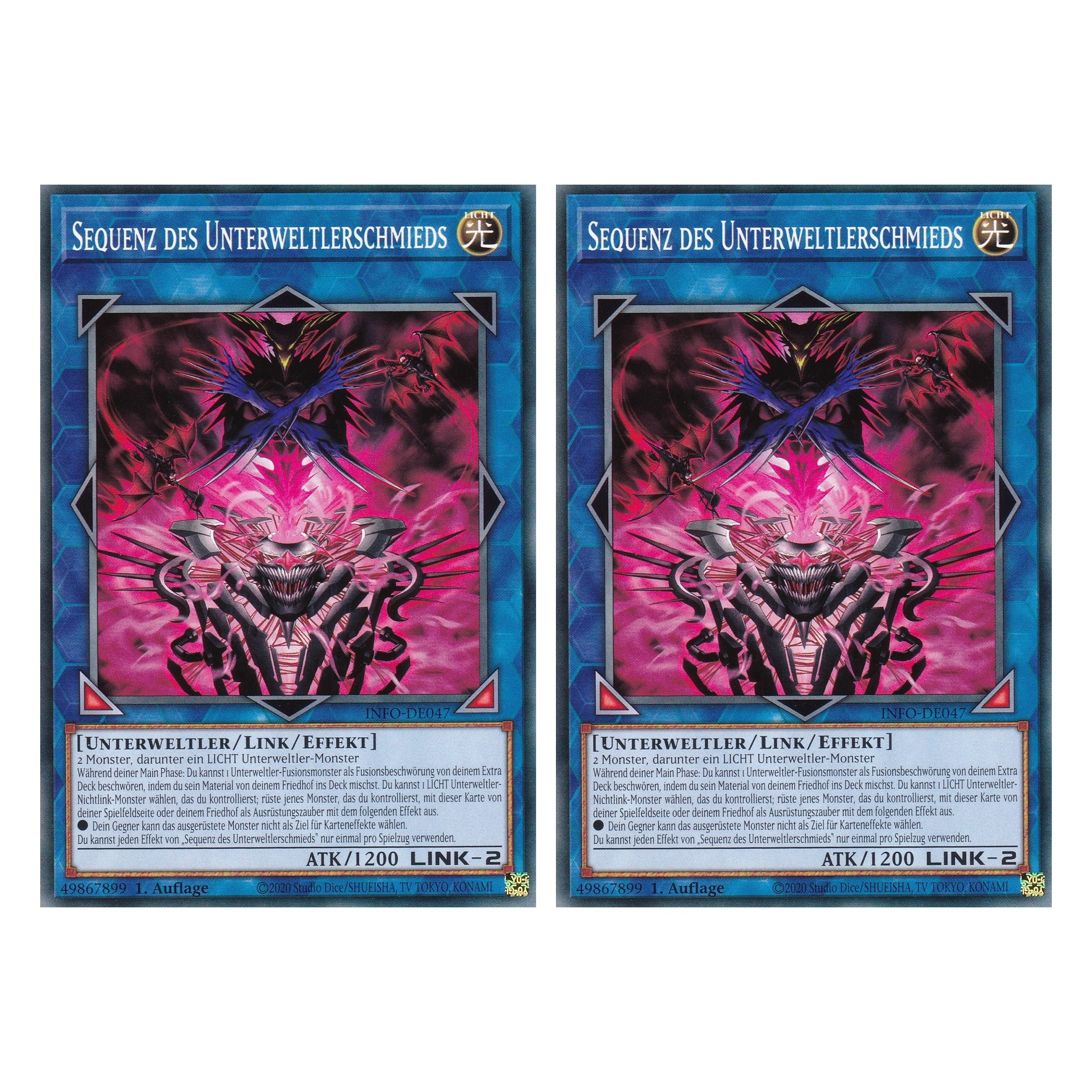 Sequenz des Unterweltlerschmieds - INFO-DE047 - Common - Deutsch - 1. Auflage - The Infinite Forbidden - Duo Set (2 Stück) - Yu-Gi-Oh!