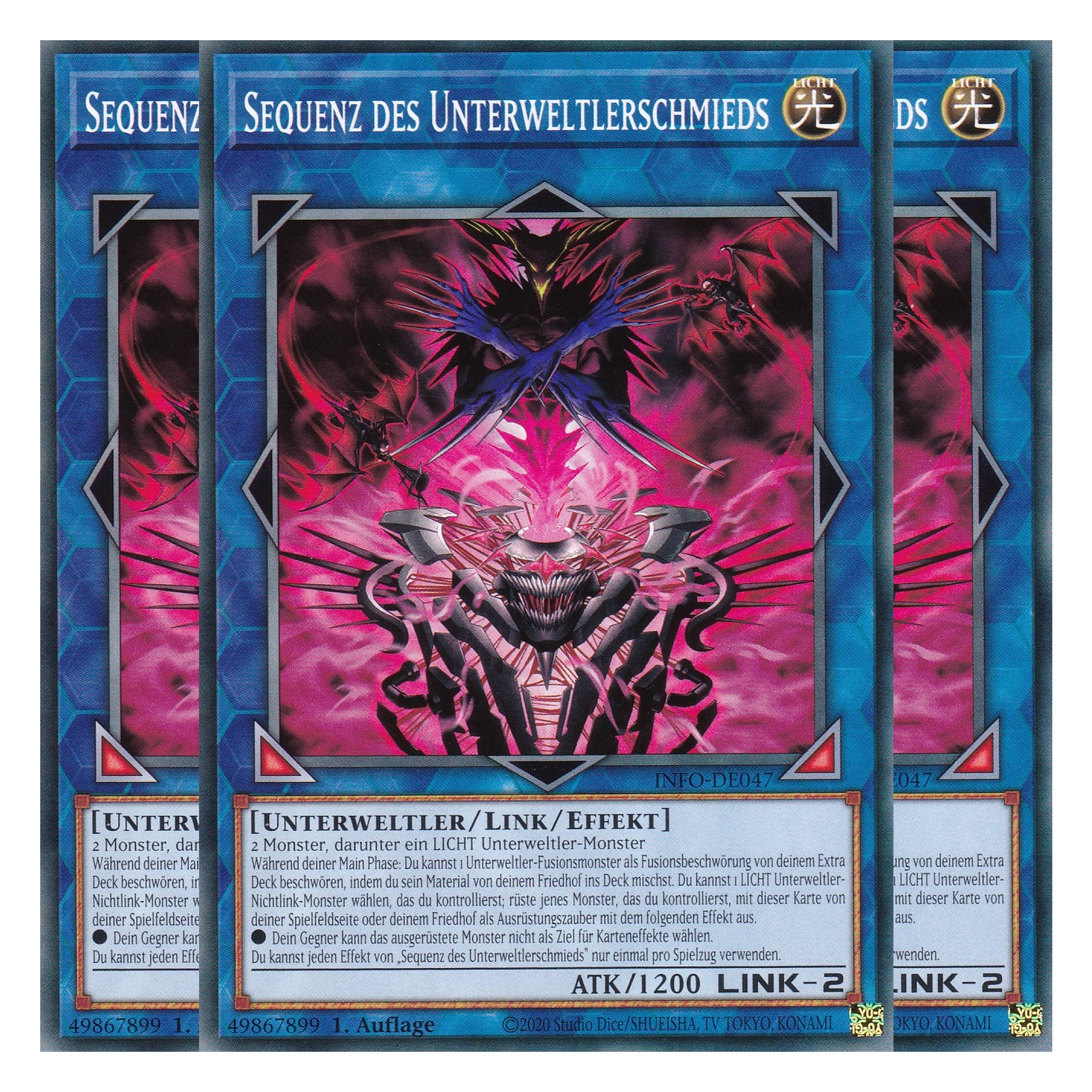 Sequenz des Unterweltlerschmieds - INFO-DE047 - Common - Deutsch - 1. Auflage - The Infinite Forbidden - Playset (3 Kopien) - Yu-Gi-Oh!
