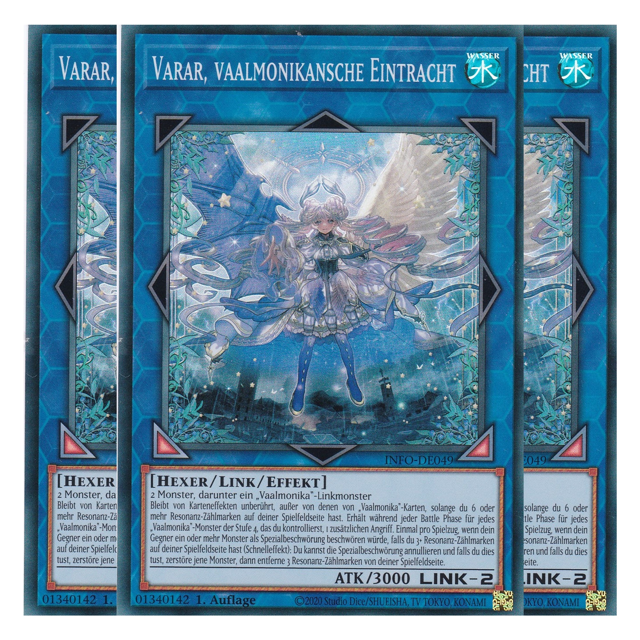 Varar, Vaalmonikansche Eintracht - INFO-DE049 - Super Rare - Deutsch - 1. Auflage - The Infinite Forbidden - Playset (3 Kopien) - Yu-Gi-Oh!