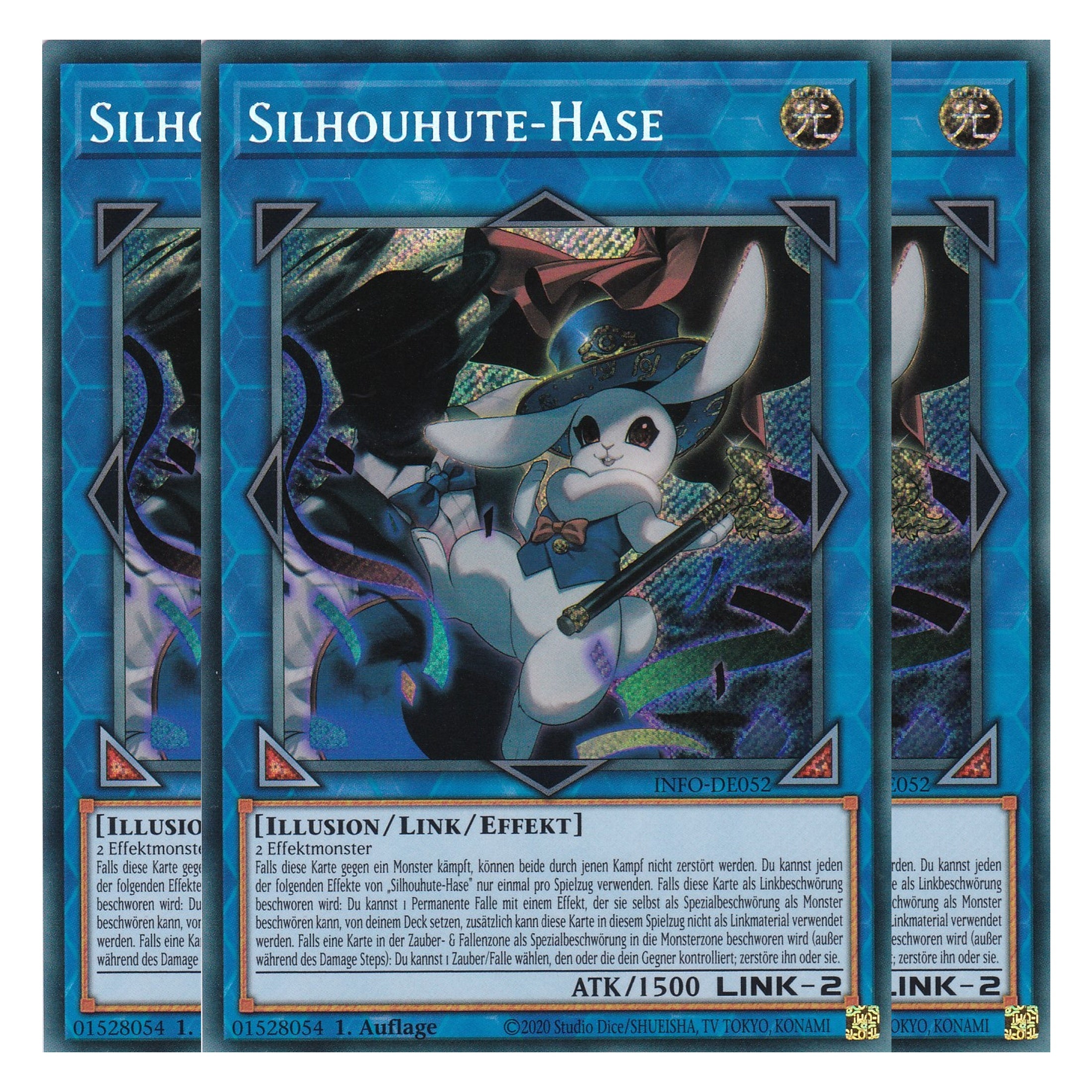 Silhouhute-Hase - INFO-DE052 - Secret Rare - Deutsch - 1. Auflage - The Infinite Forbidden - Playset (3 Kopien) - Yu-Gi-Oh!