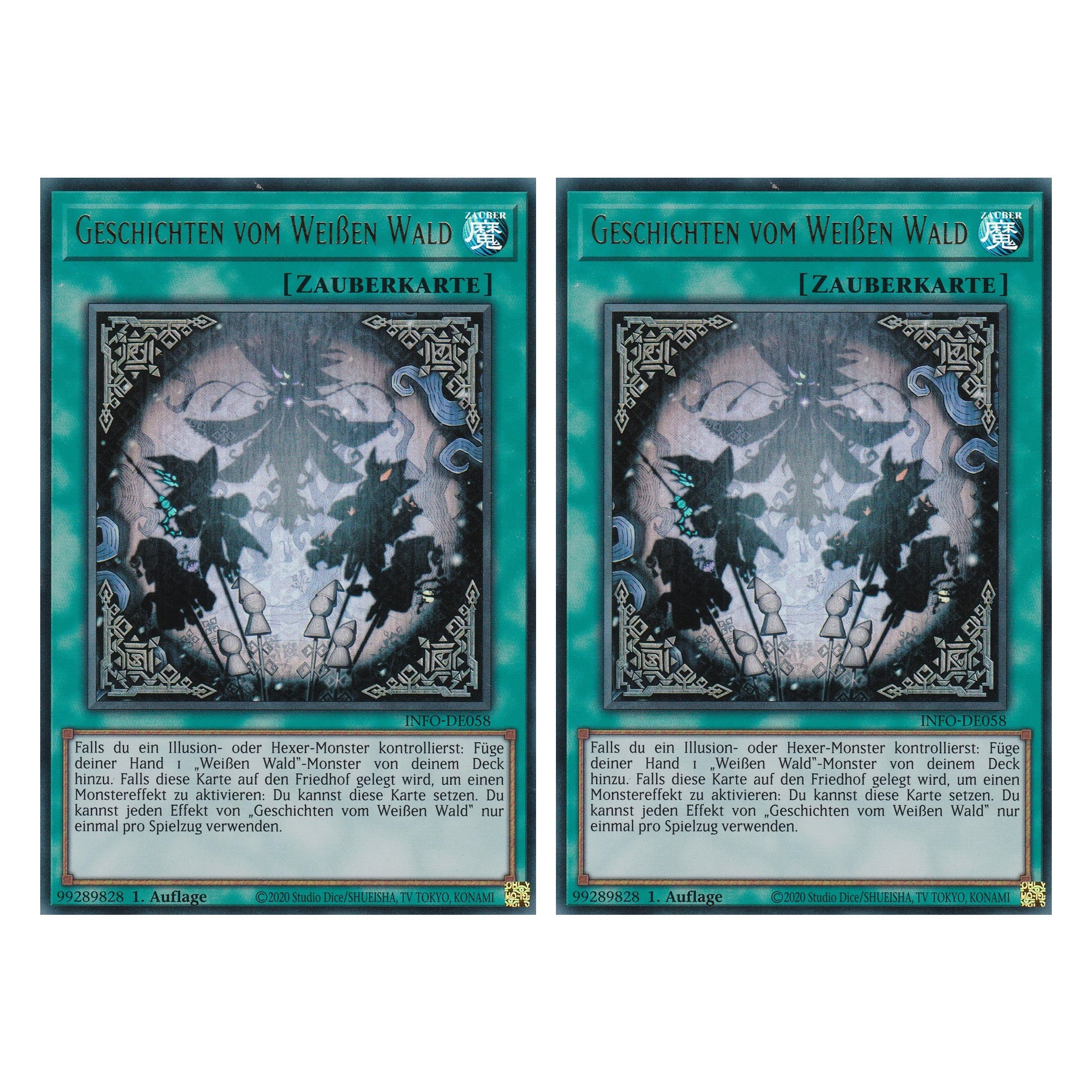 Geschichten vom Weißen Wald - INFO-DE058 - Ultra Rare - Deutsch - 1. Auflage - The Infinite Forbidden - Duo Set (2 Stück) - Yu-Gi-Oh!