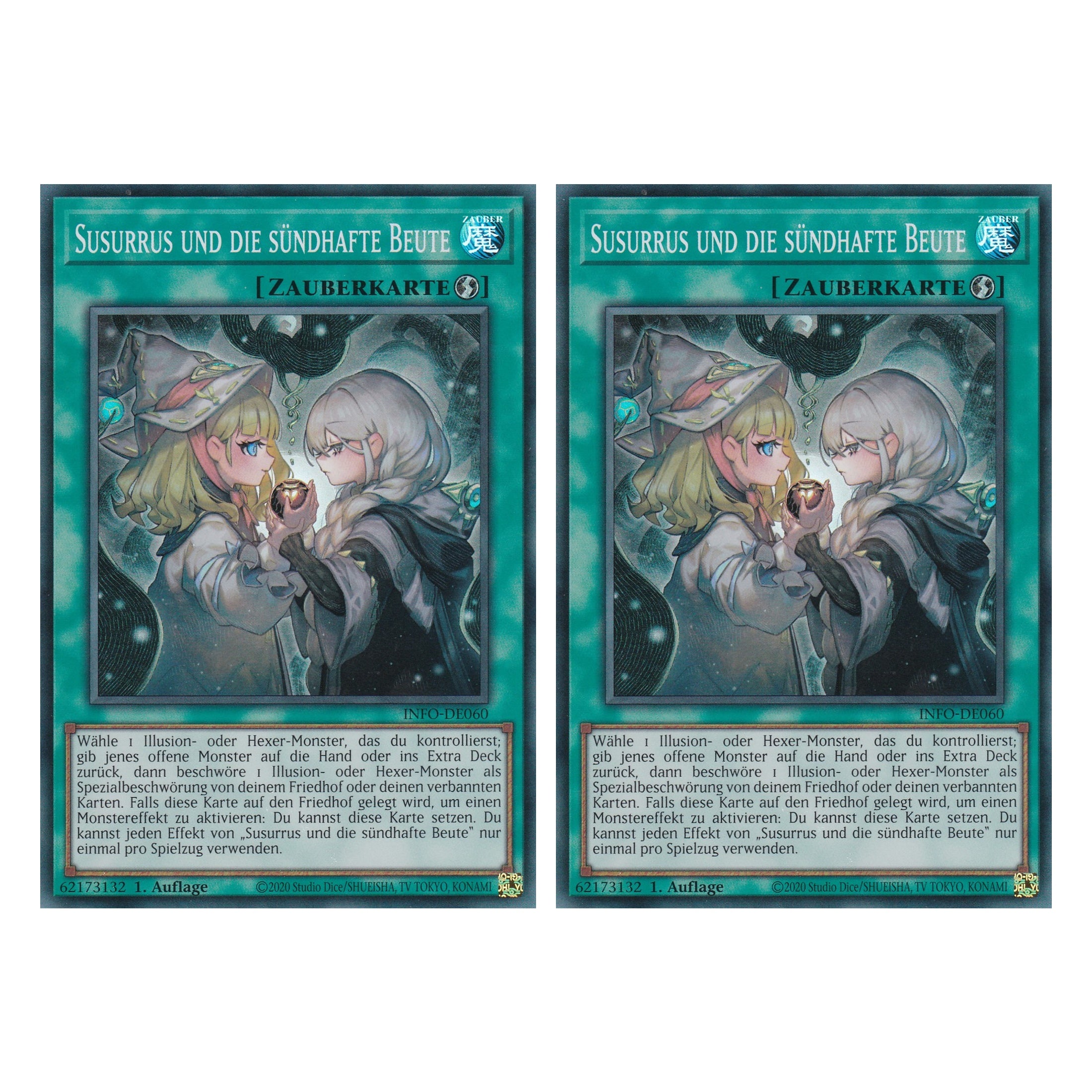Susurrus und die Sündhafte Beute - INFO-DE060 - Super Rare - Deutsch - 1. Auflage - The Infinite Forbidden - Duo Set (2 Stück) - Yu-Gi-Oh!