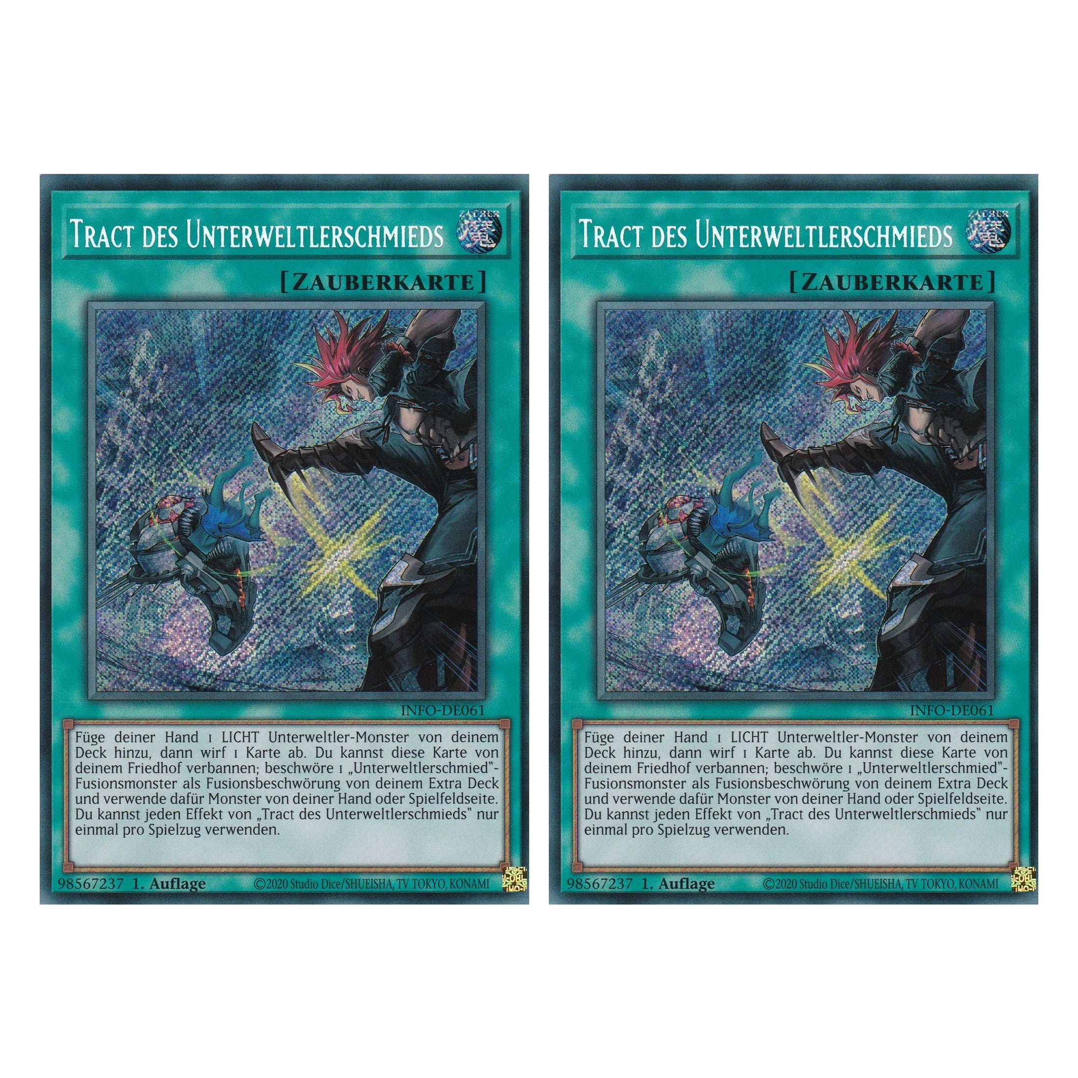 Tract des Unterweltlerschmieds - INFO-DE061 - Secret Rare - Deutsch - 1. Auflage - The Infinite Forbidden - Duo Set (2 Stück) - Yu-Gi-Oh!