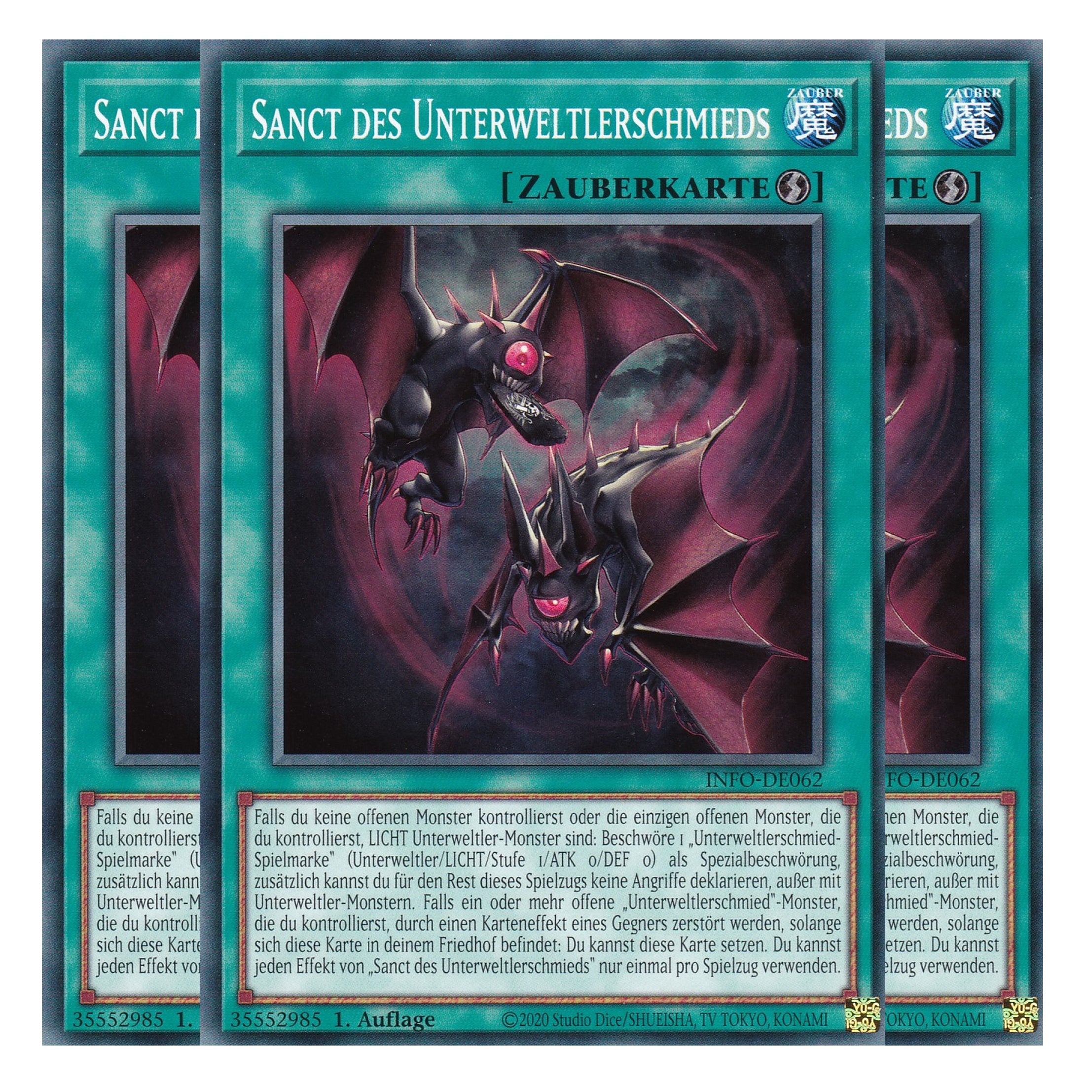 Sanct des Unterweltlerschmieds - INFO-DE062 - Common - Deutsch - 1. Auflage - The Infinite Forbidden - Playset (3 Kopien) - Yu-Gi-Oh!