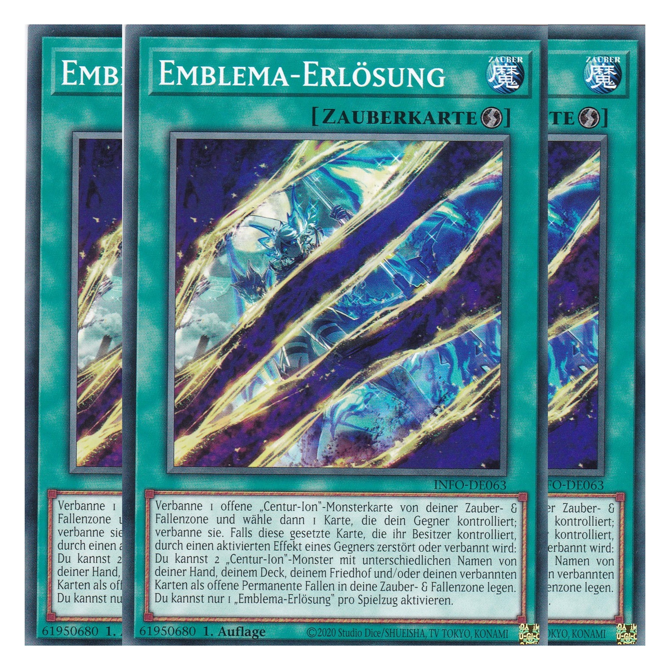 Emblema-Erlösung - INFO-DE063 - Common - Deutsch - 1. Auflage - The Infinite Forbidden - Playset (3 Kopien) - Yu-Gi-Oh!