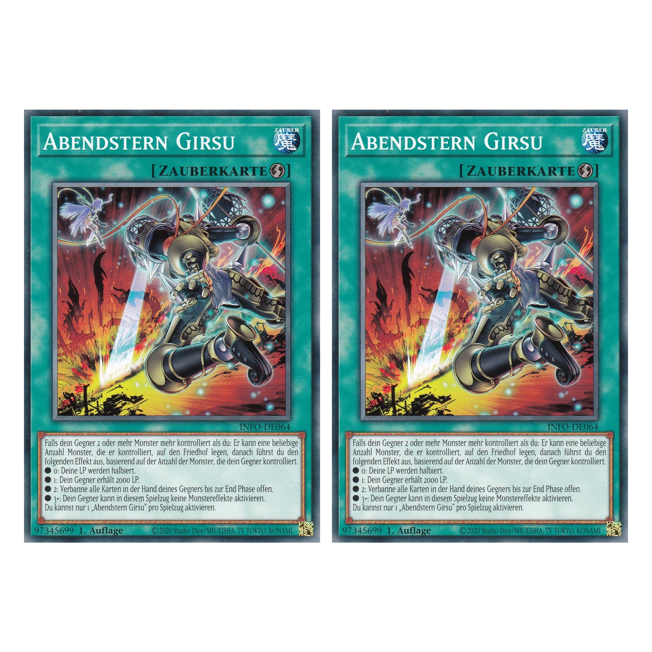 Abendstern Girsu - INFO-DE064 - Common - Deutsch - 1. Auflage - The Infinite Forbidden - Duo Set (2 Stück) - Yu-Gi-Oh!