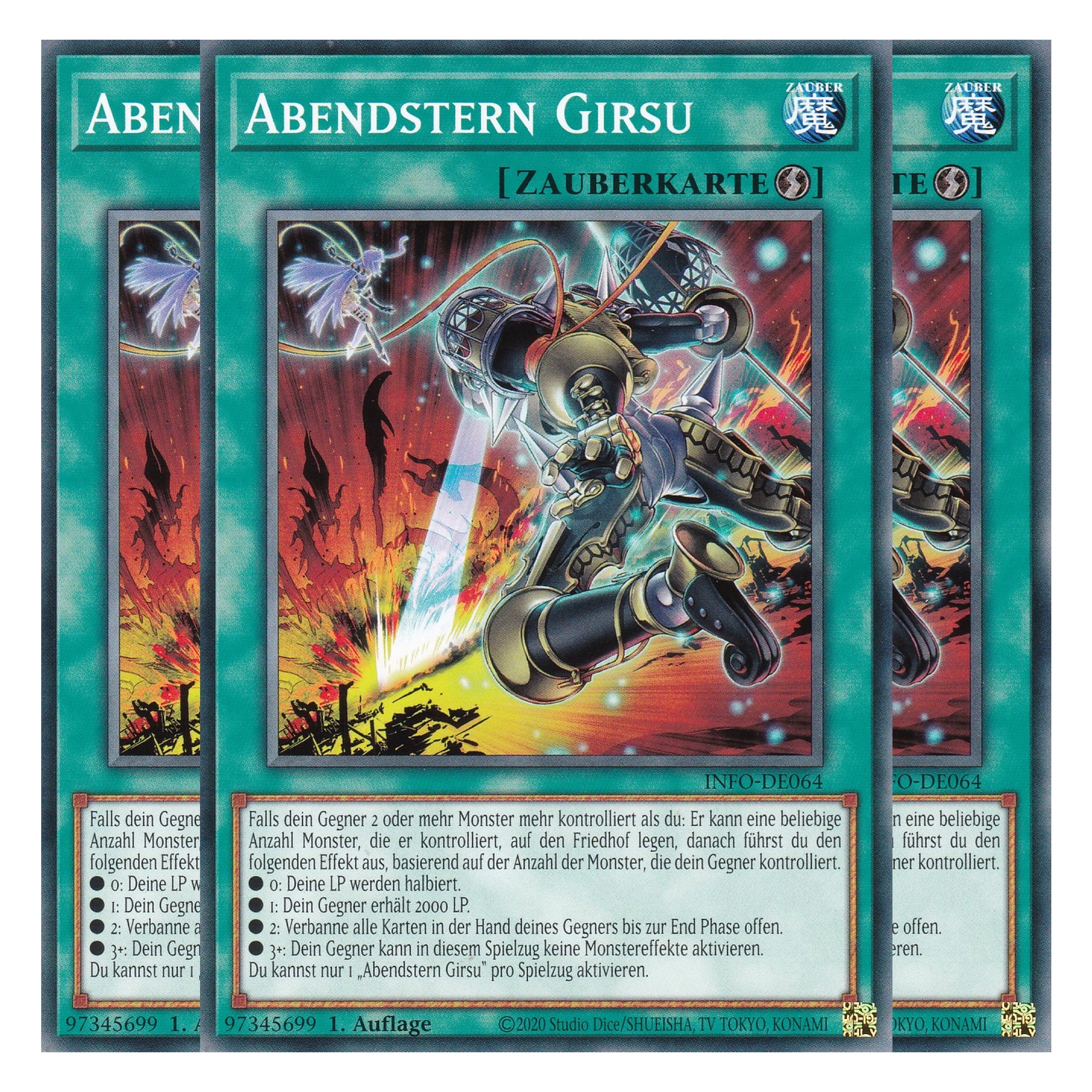 Abendstern Girsu - INFO-DE064 - Common - Deutsch - 1. Auflage - The Infinite Forbidden - Playset (3 Kopien) - Yu-Gi-Oh!