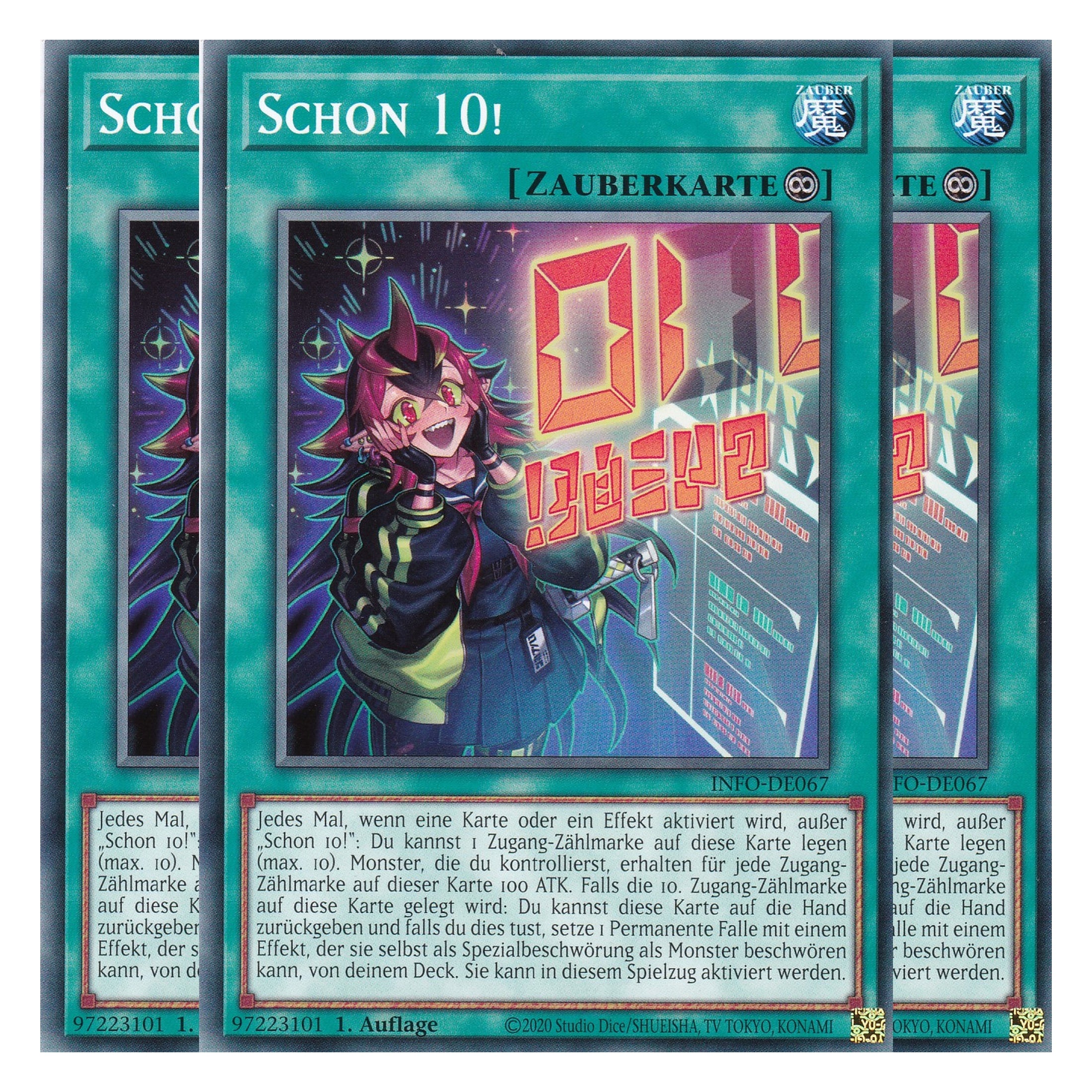 Schon 10! - INFO-DE067 - Common - Deutsch - 1. Auflage - The Infinite Forbidden - Playset (3 Kopien) - Yu-Gi-Oh!