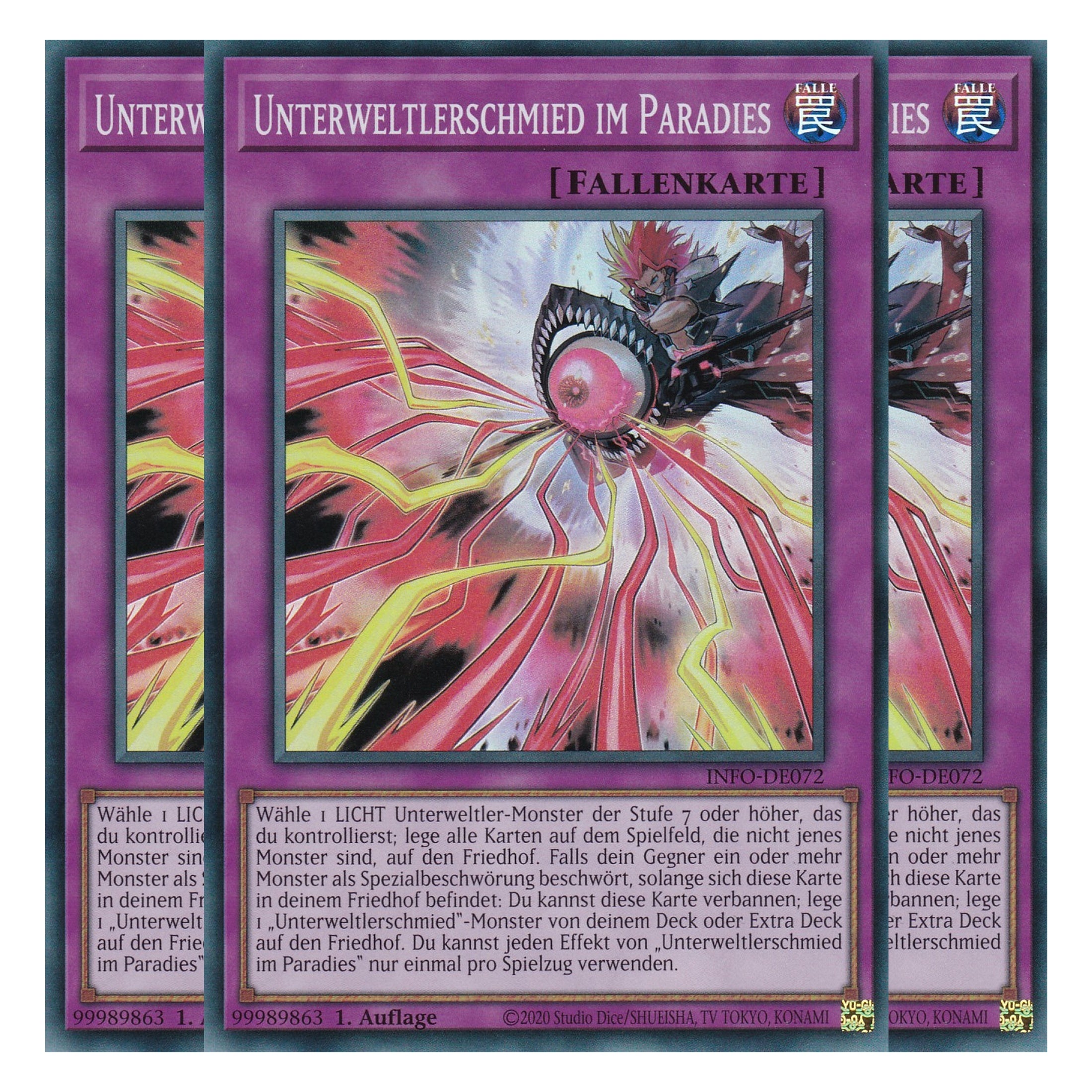 Unterweltlerschmied im Paradies - INFO-DE072 - Common - Deutsch - 1. Auflage - The Infinite Forbidden - Playset (3 Kopien) - Yu-Gi-Oh!