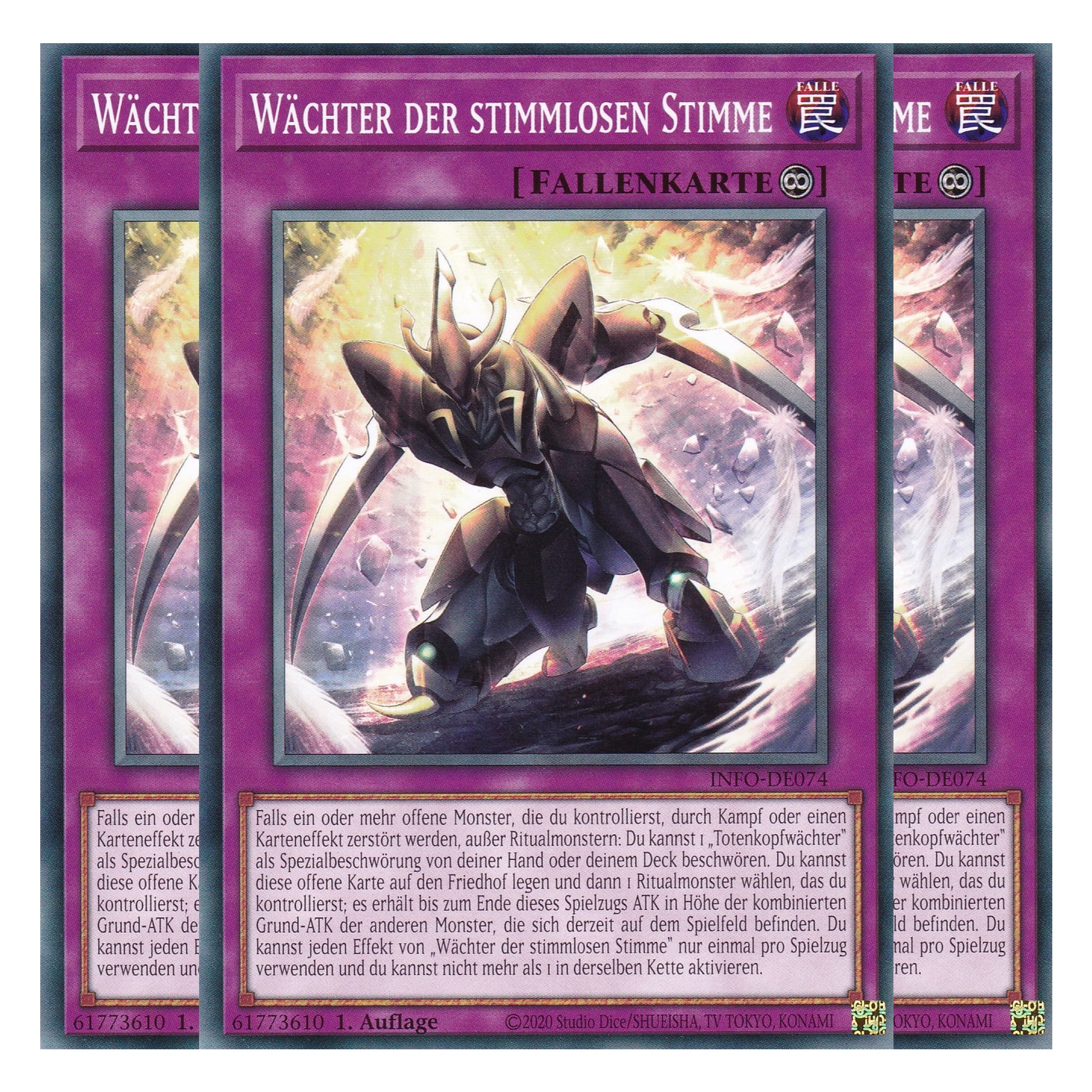 Wächter der Stimmlosen Stimme - INFO-DE074 - Common - Deutsch - 1. Auflage - The Infinite Forbidden - Playset (3 Kopien) - Yu-Gi-Oh!