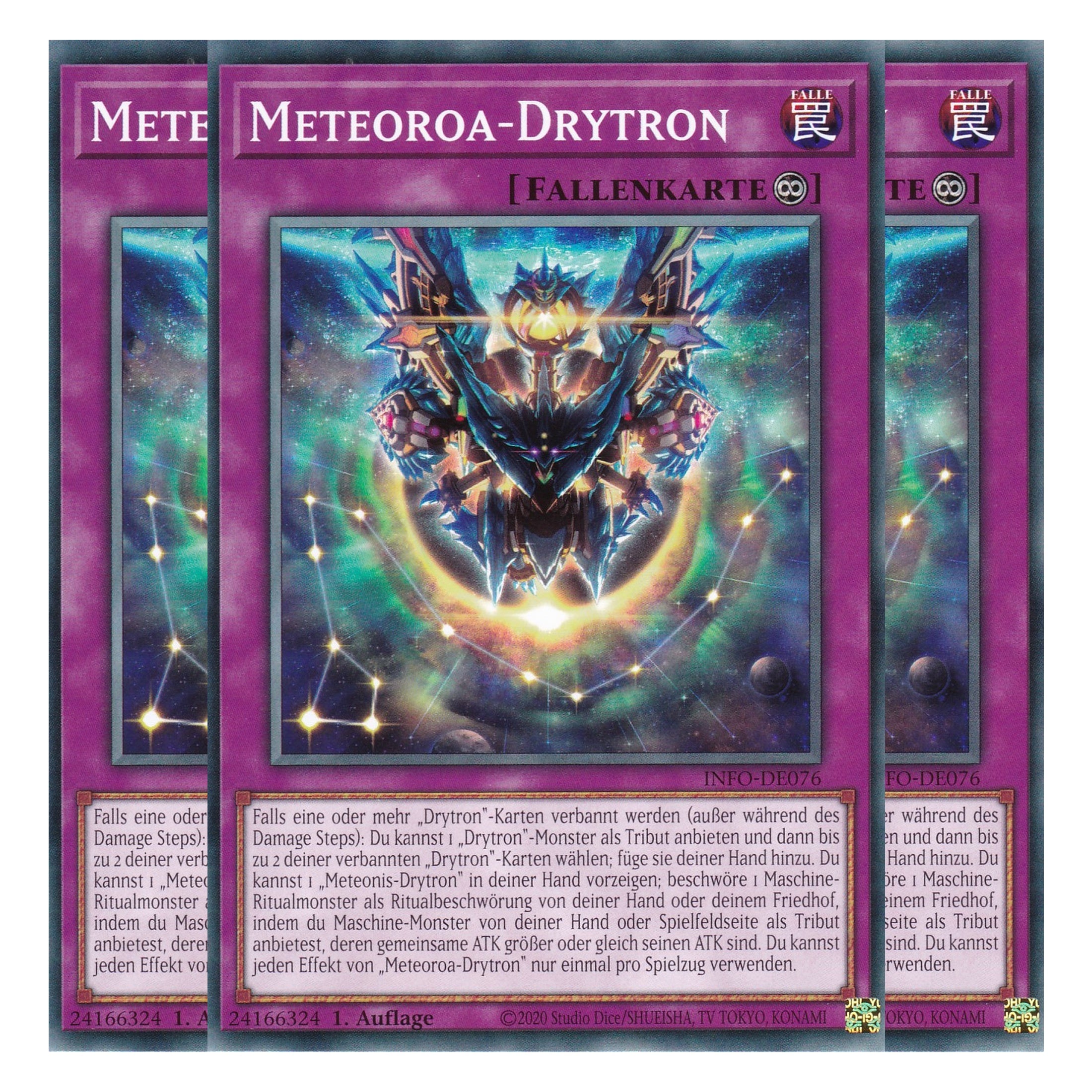 Meteoroa-Drytron - INFO-DE078 - Common - Deutsch - 1. Auflage - The Infinite Forbidden - Playset (3 Kopien) - Yu-Gi-Oh!