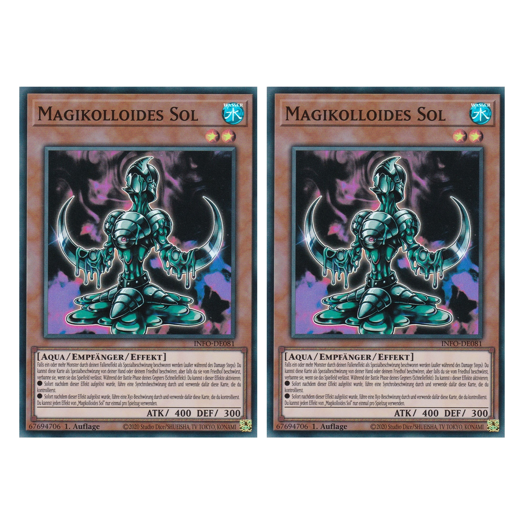 Magikolloides Sol - INFO-DE081 - Super Rare - Deutsch - 1. Auflage - The Infinite Forbidden - Duo Set (2 Stück) - Yu-Gi-Oh!