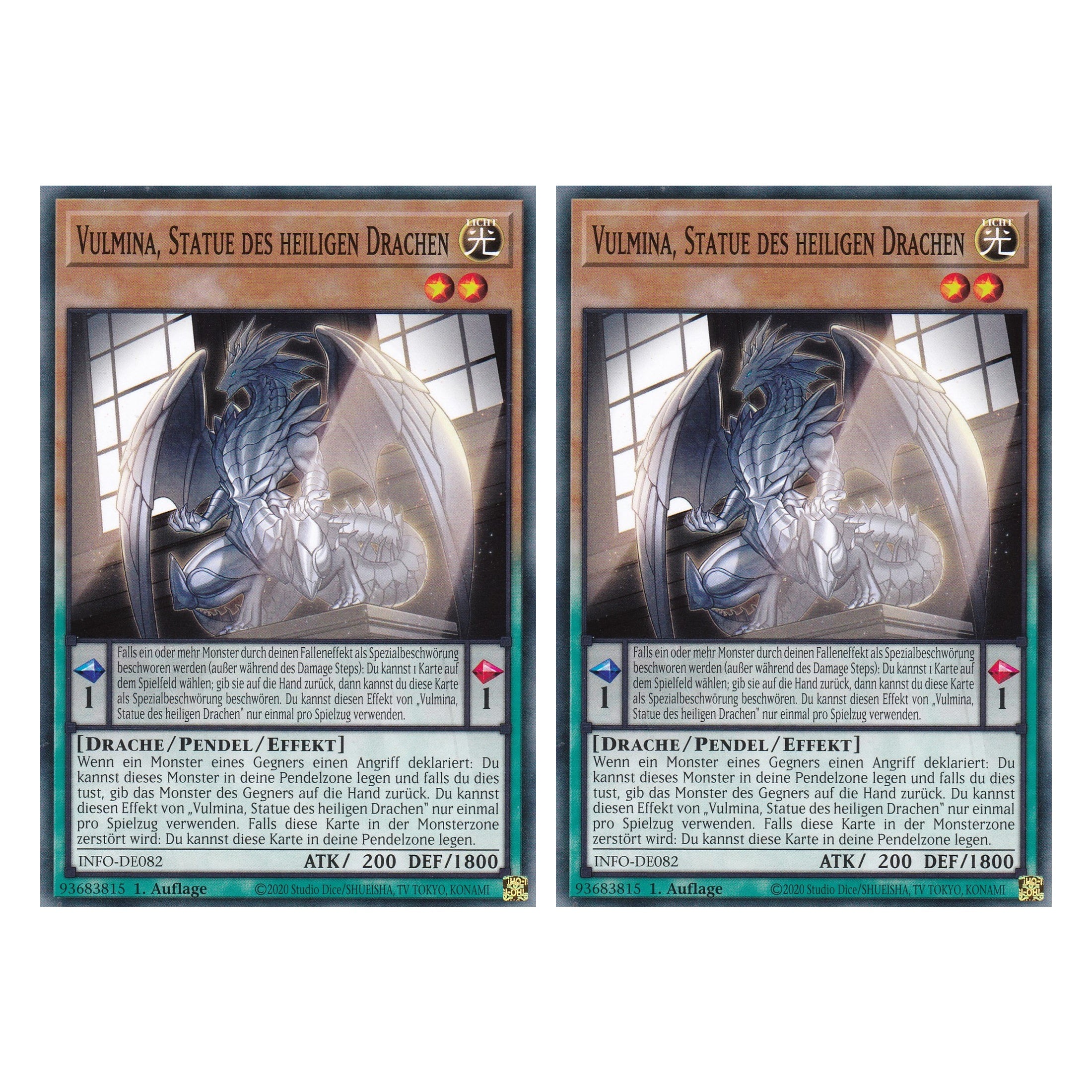 Vulmina, Statue des Heiligen Drachen - INFO-DE082 - Common - Deutsch - 1. Auflage - The Infinite Forbidden - Duo Set (2 Stück) - Yu-Gi-Oh!