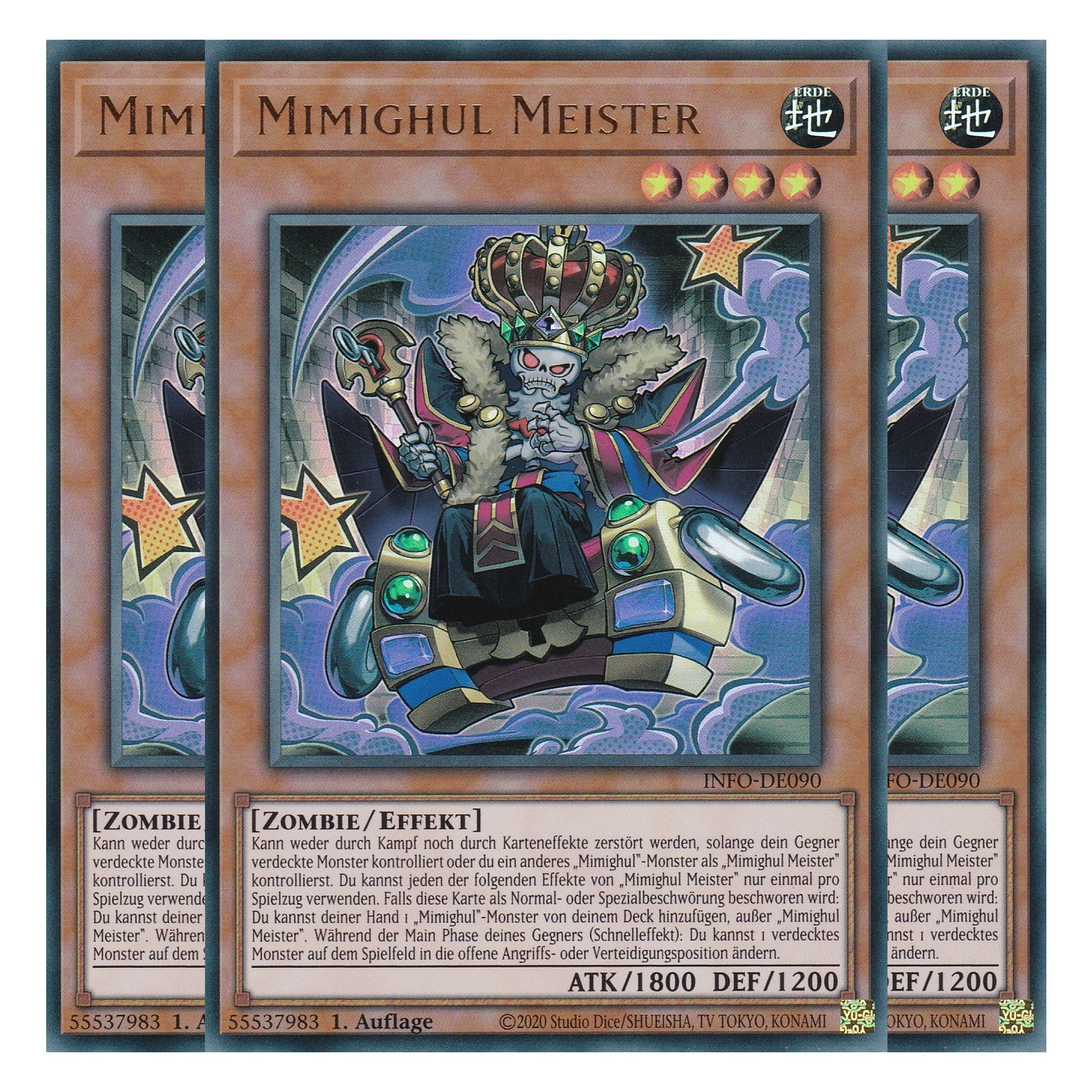 Mimighul Meister - INFO-DE090 - Ultra Rare - Deutsch - 1. Auflage - The Infinite Forbidden - Playset (3 Kopien) - Yu-Gi-Oh!