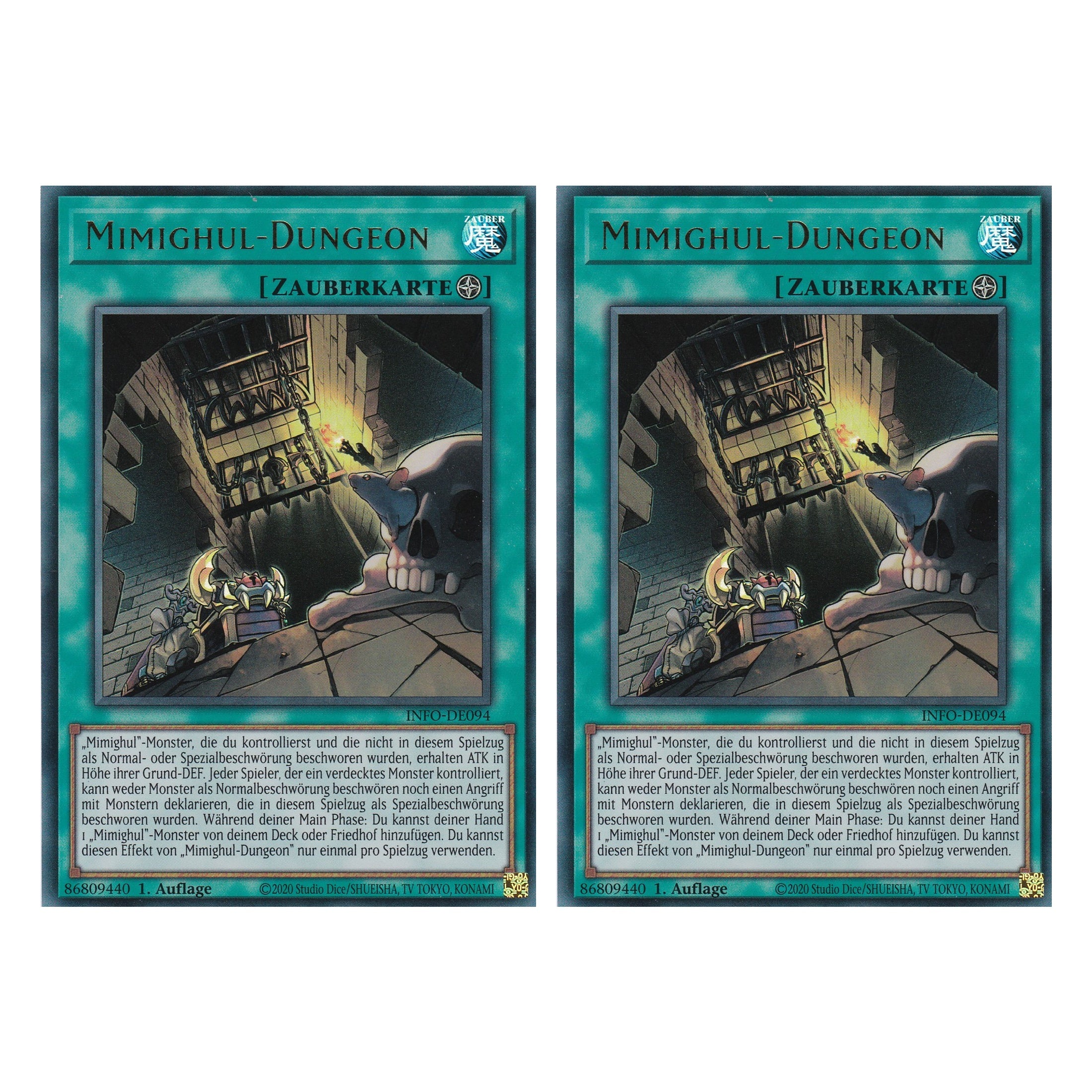 Mimighul-Dungeon - INFO-DE094 - Ultra Rare - Deutsch - 1. Auflage - The Infinite Forbidden - Duo Set (2 Stück) - Yu-Gi-Oh!