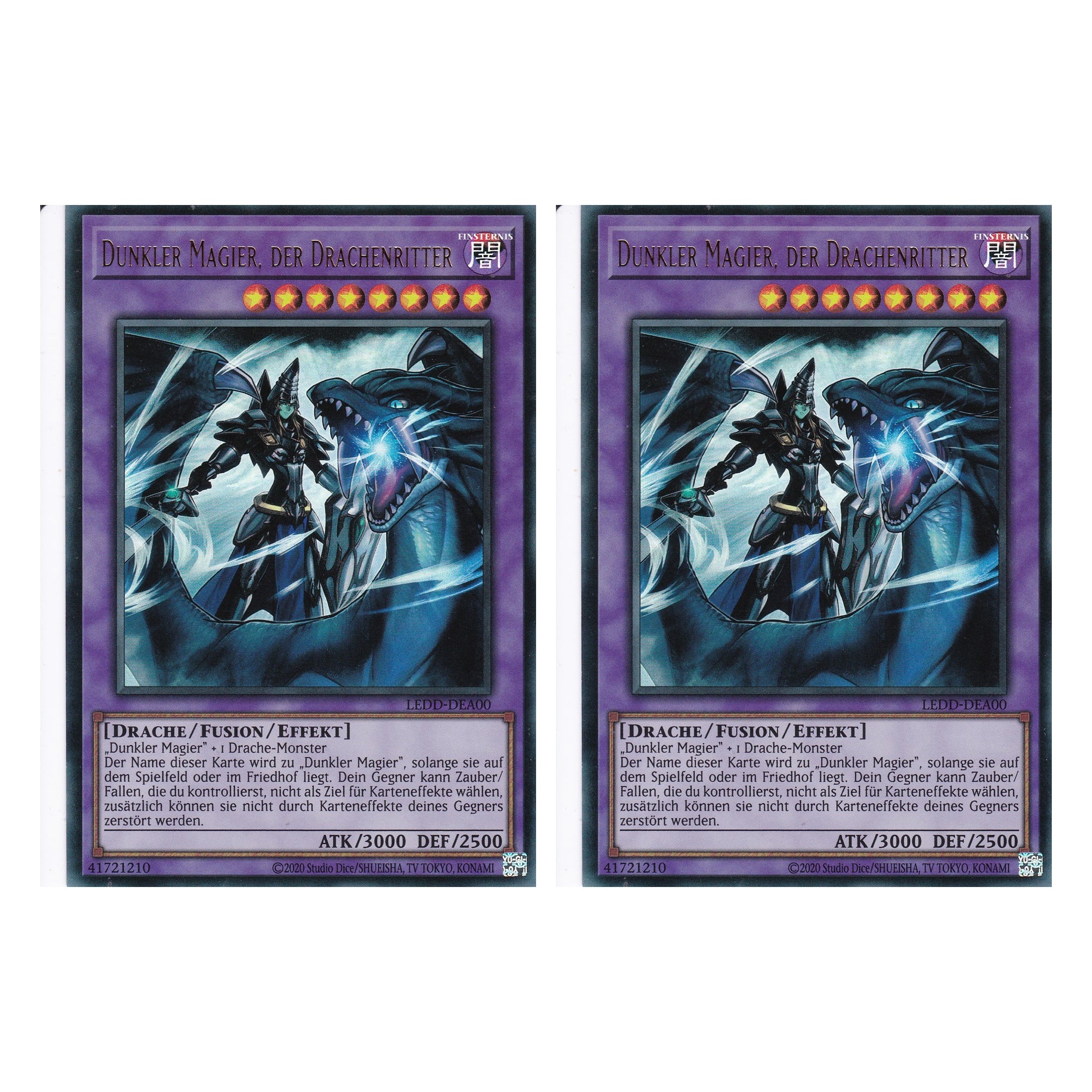 Dunkler Magier, der Drachenritter - LEDD-DEA00 - Ultra Rare - Deutsch - 1. Auflage  - Legendary Dragon Decks - Yu-Gi-Oh! - Duo Set (2 Stück)