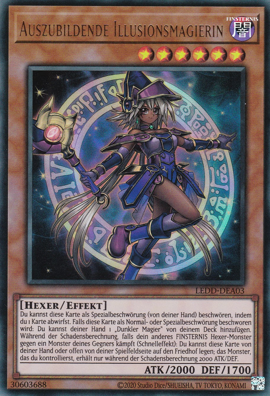 Auszubildende Illusionsmagierin - LEDD-DEA03 - Ultra Rare - Deutsch - Unlimitierte Auflage - Legendary Dragon Decks