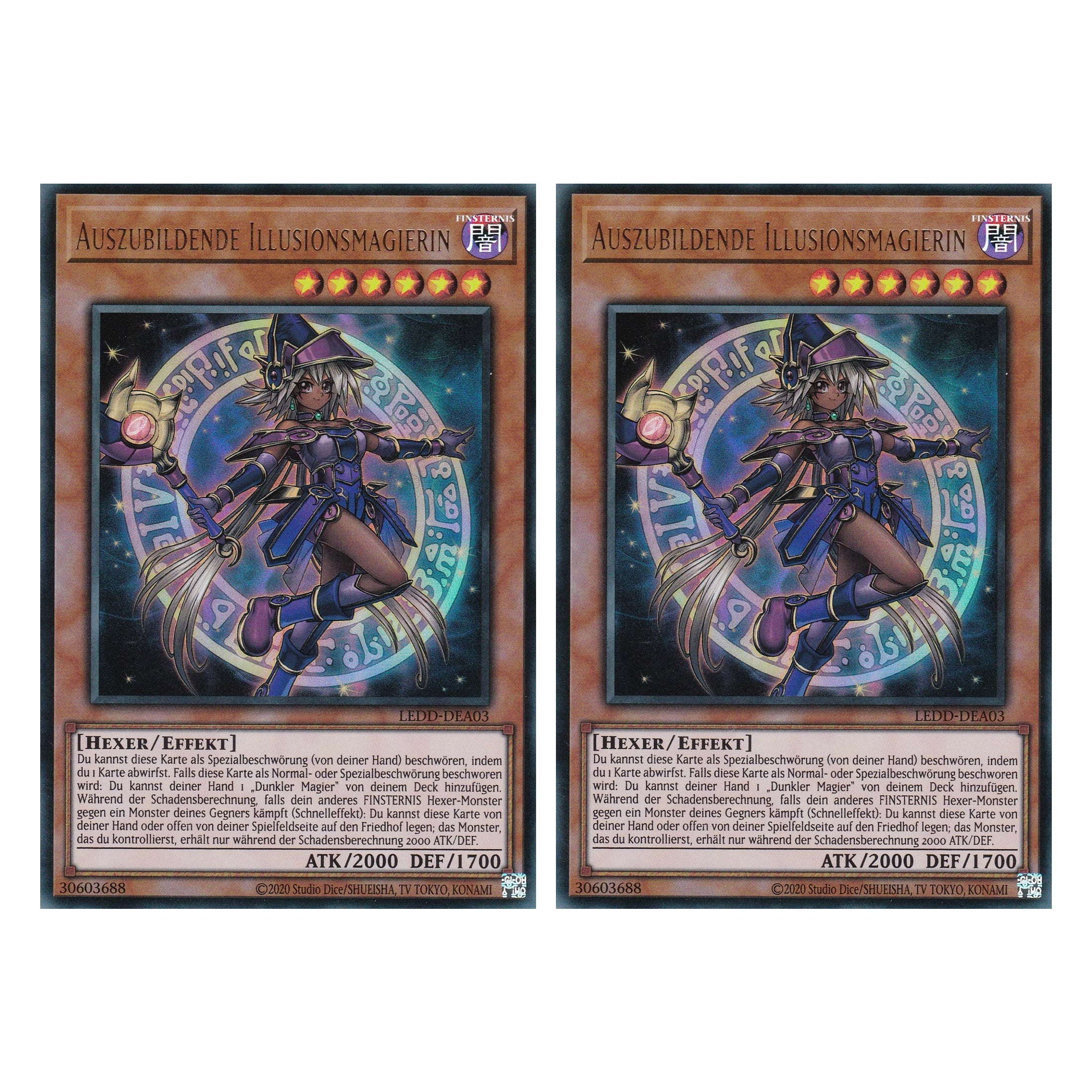 Auszubildende Illusionsmagierin - LEDD-DEA03 - Ultra Rare - Deutsch - 1. Auflage  - Legendary Dragon Decks - Yu-Gi-Oh! - Duo Set (2 Stück)