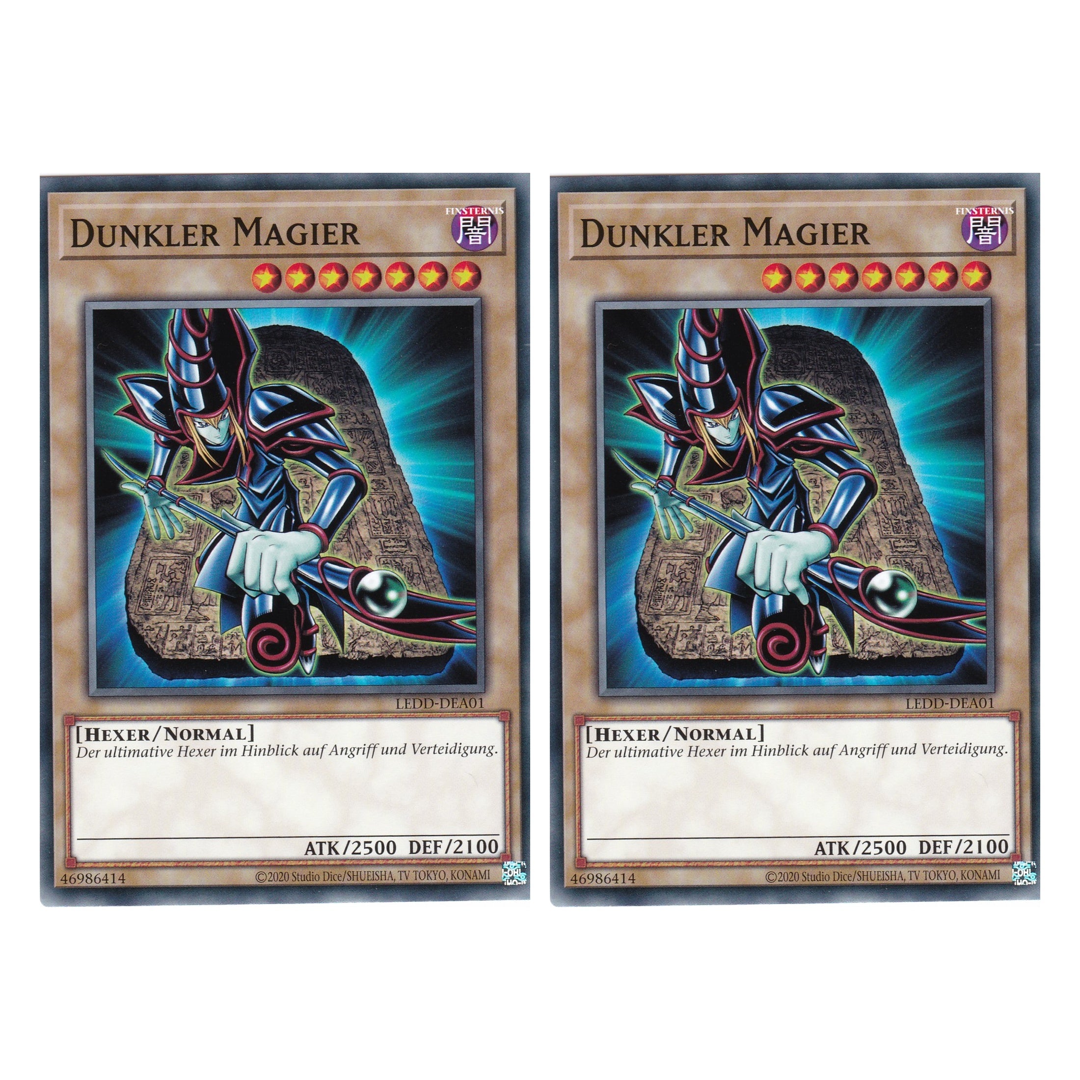 Dunkler Magier - LEDD-DEA01 - Common - Deutsch - 1. Auflage  - Legendary Dragon Decks - Yu-Gi-Oh! - Duo Set (2 Stück)