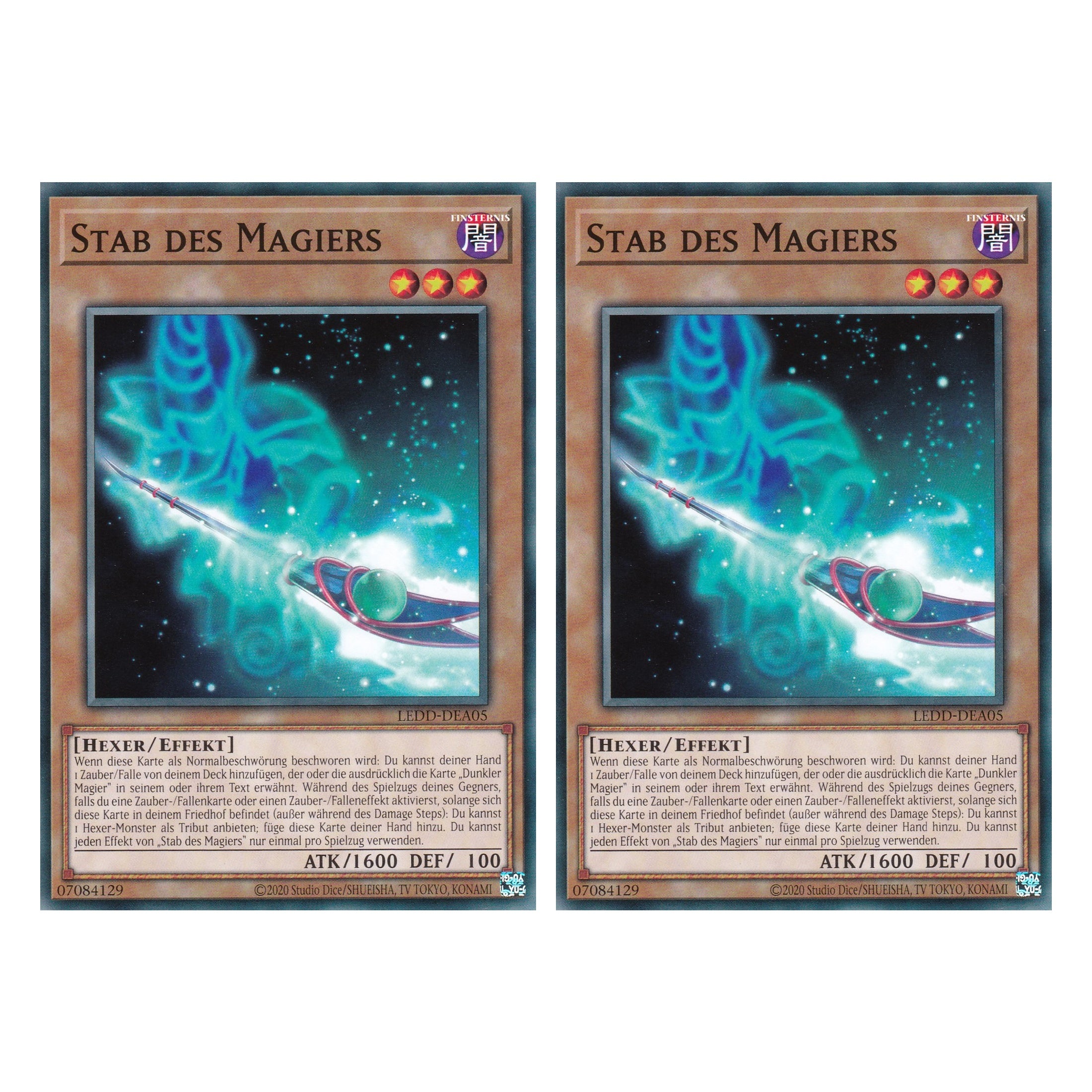 Stab des Magiers - LEDD-DEA05 - Common - Deutsch - 1. Auflage  - Legendary Dragon Decks - Yu-Gi-Oh! - Duo Set (2 Stück)