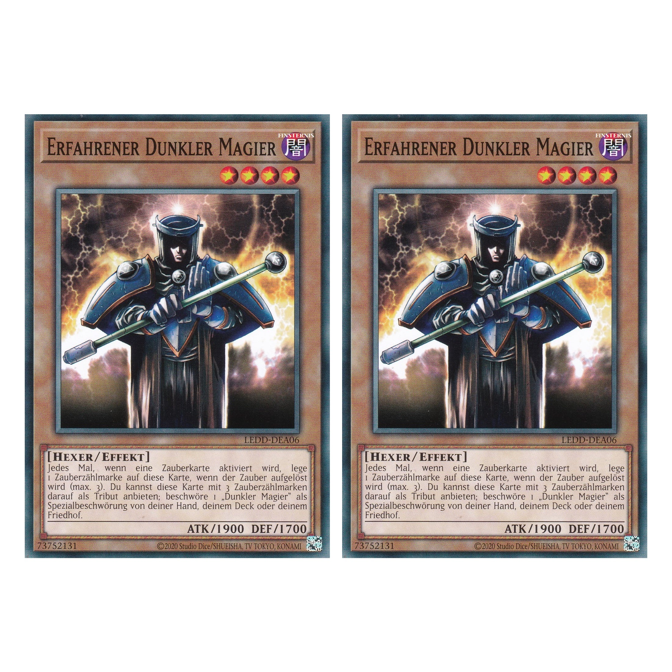 Erfahrener Dunkler Magier - LEDD-DEA06 - Common - Deutsch - 1. Auflage  - Legendary Dragon Decks - Yu-Gi-Oh! - Duo Set (2 Stück)