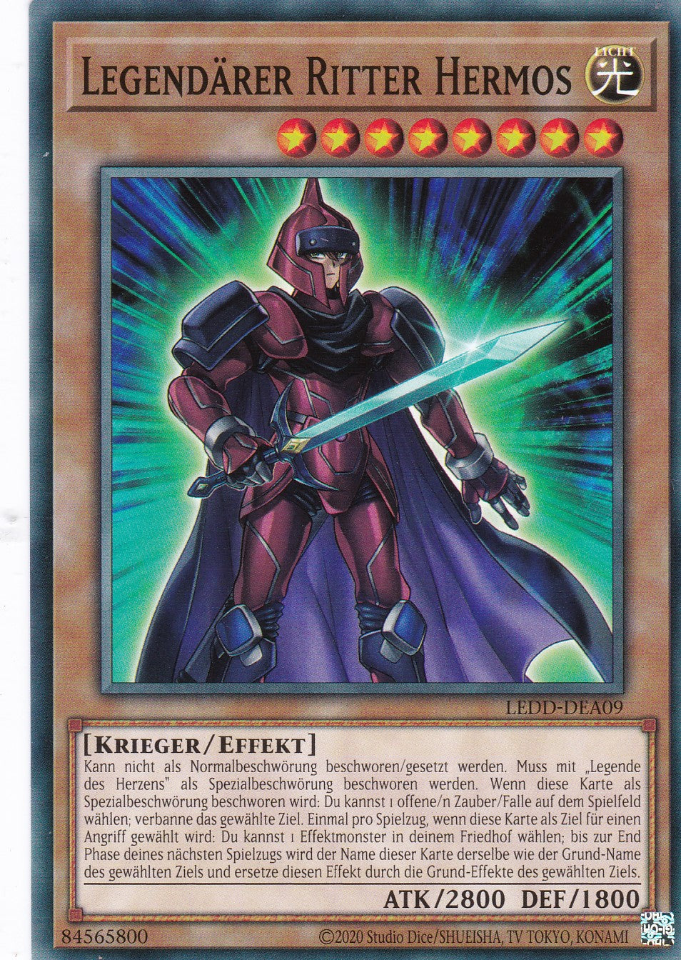 Legendärer Ritter Hermos - LEDD-DEA09 - Common - Deutsch - Unlimitierte Auflage - Legendary Dragon Decks