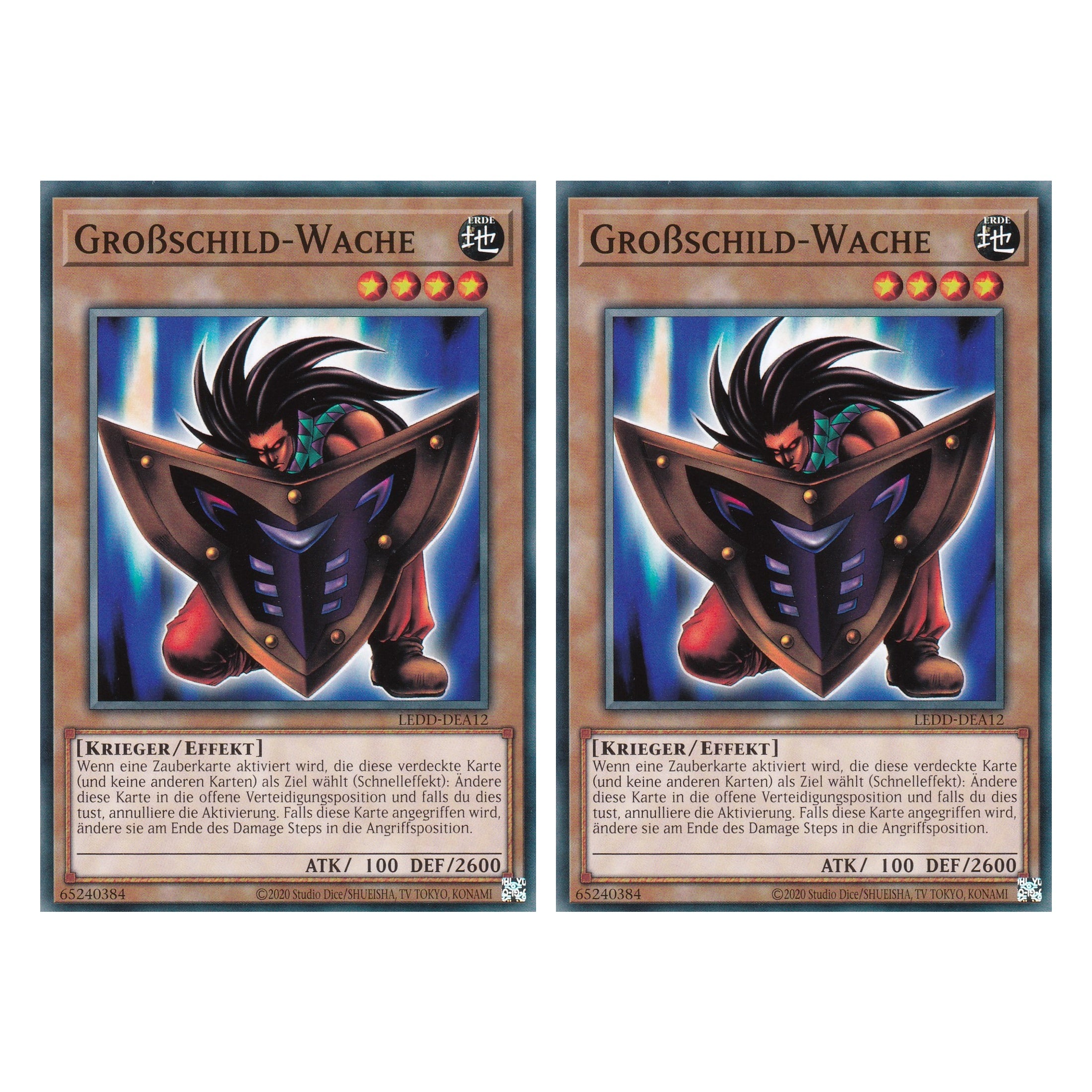 Großschild-Wache - LEDD-DEA12 - Common - Deutsch - 1. Auflage  - Legendary Dragon Decks - Yu-Gi-Oh! - Duo Set (2 Stück)