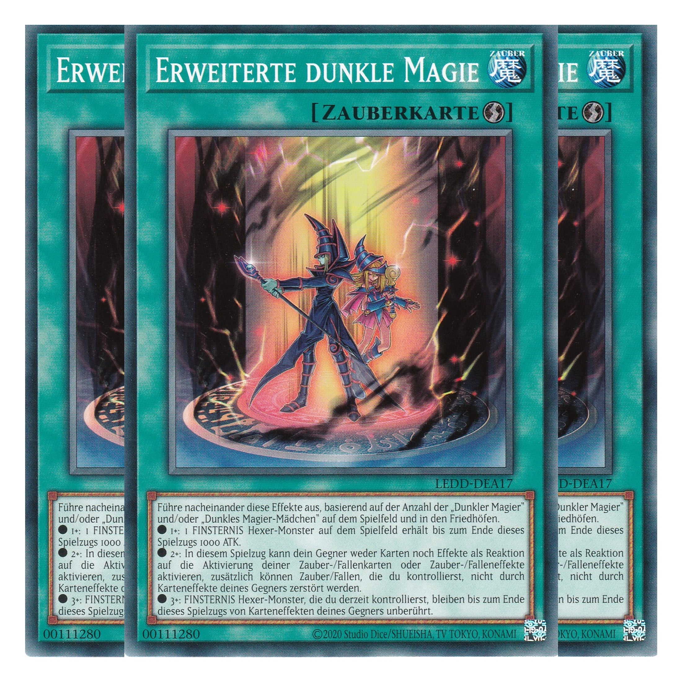 Erweiterte dunkle Magie - LEDD-DEA17 - Common - Deutsch - 1. Auflage  - Legendary Dragon Decks - Yu-Gi-Oh! - Playset (3 Kopien)