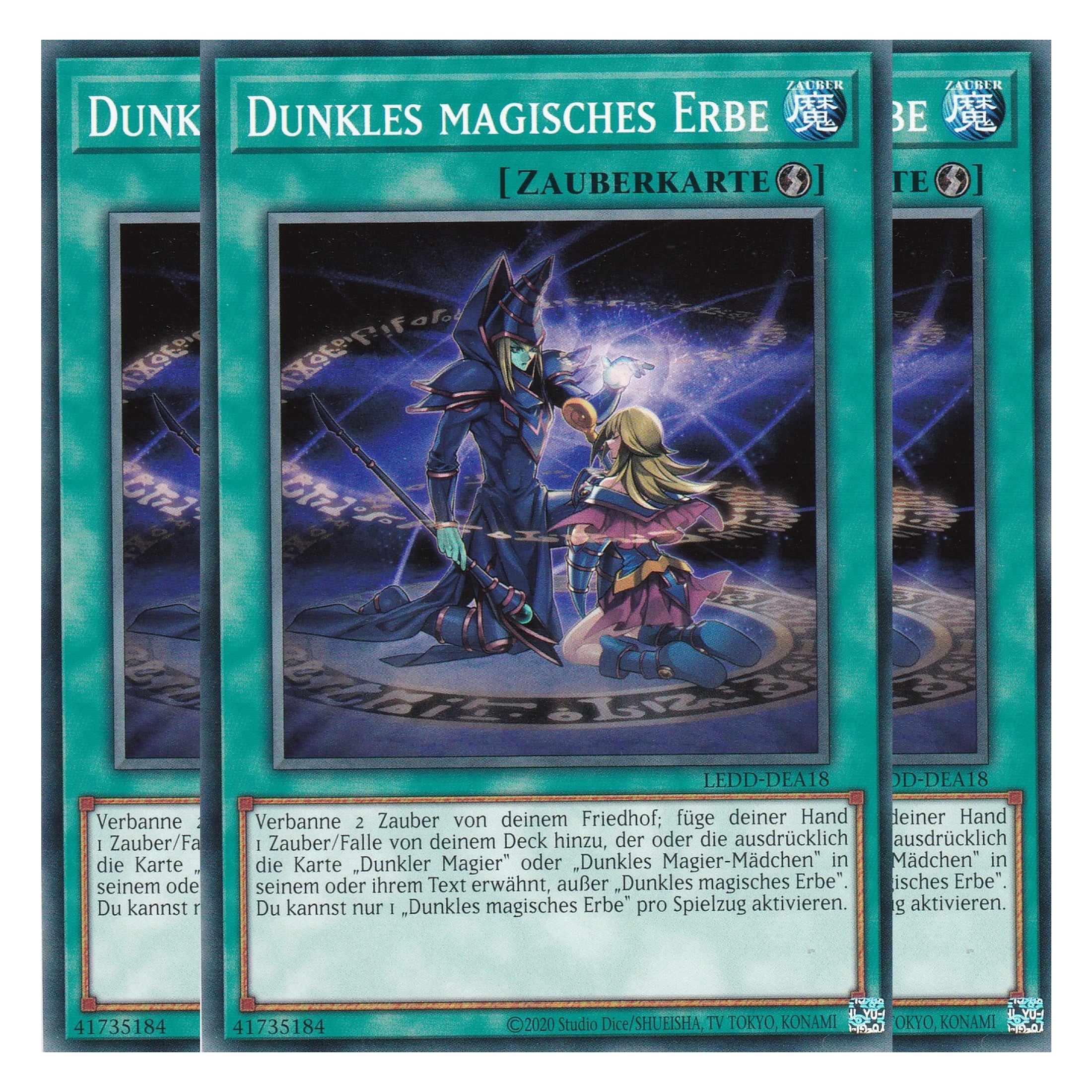 Dunkles magisches Erbe - LEDD-DEA18 - Common - Deutsch - 1. Auflage  - Legendary Dragon Decks - Yu-Gi-Oh! - Playset (3 Kopien)