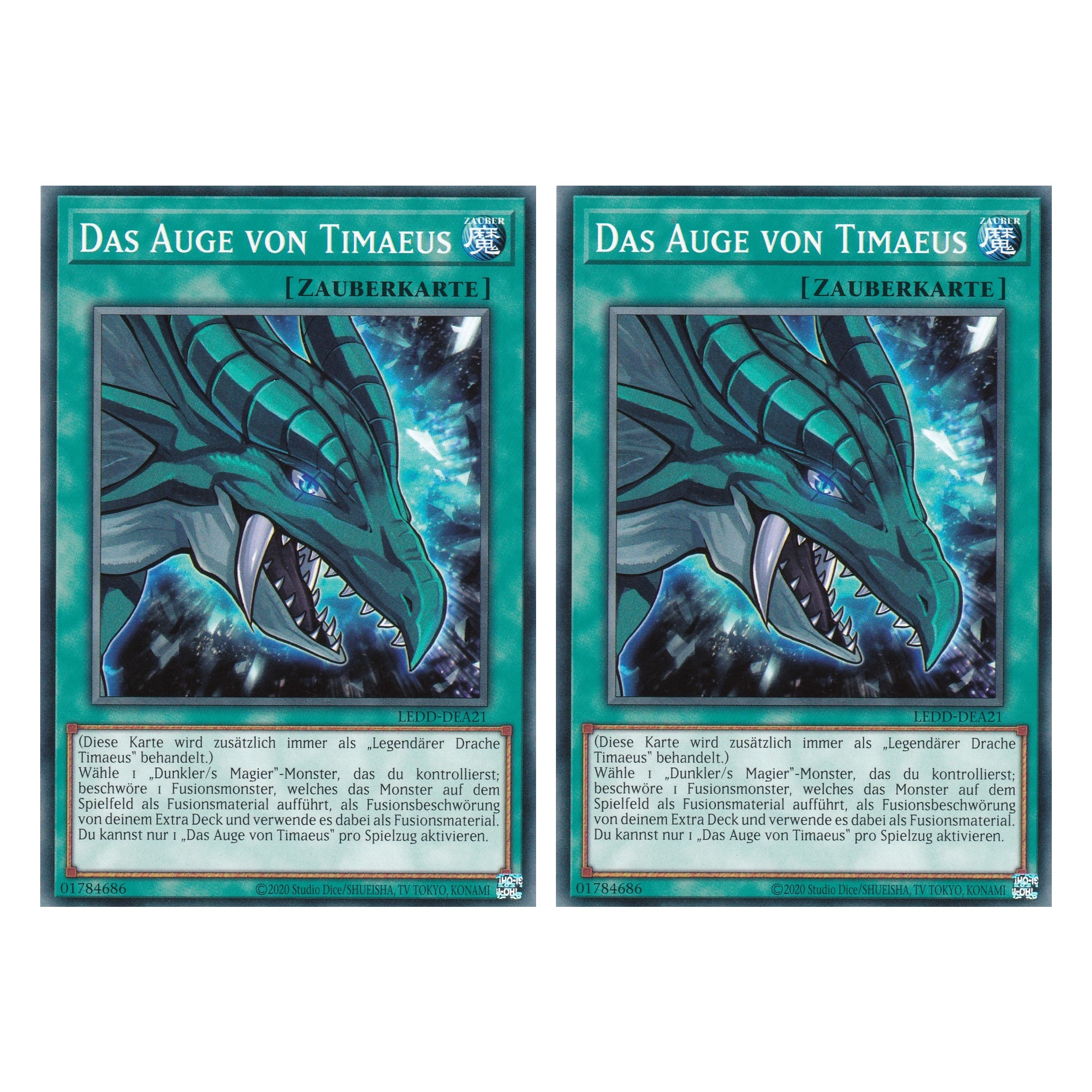 Das Auge von Timaeus - LEDD-DEA21 - Common - Deutsch - 1. Auflage  - Legendary Dragon Decks - Yu-Gi-Oh! - Duo Set (2 Stück)