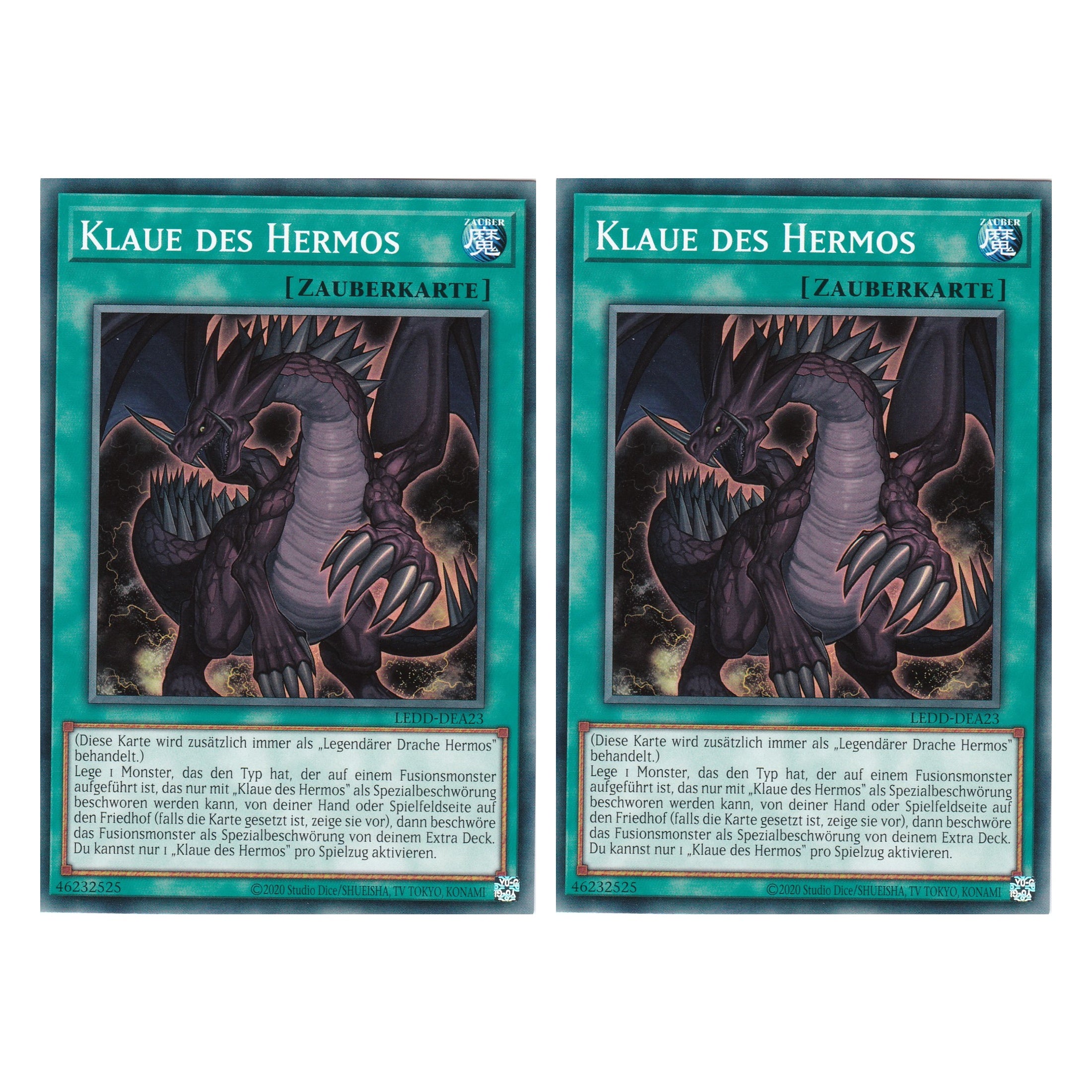 Klaue des Hermos - LEDD-DEA23 - Common - Deutsch - 1. Auflage  - Legendary Dragon Decks - Yu-Gi-Oh! - Duo Set (2 Stück)