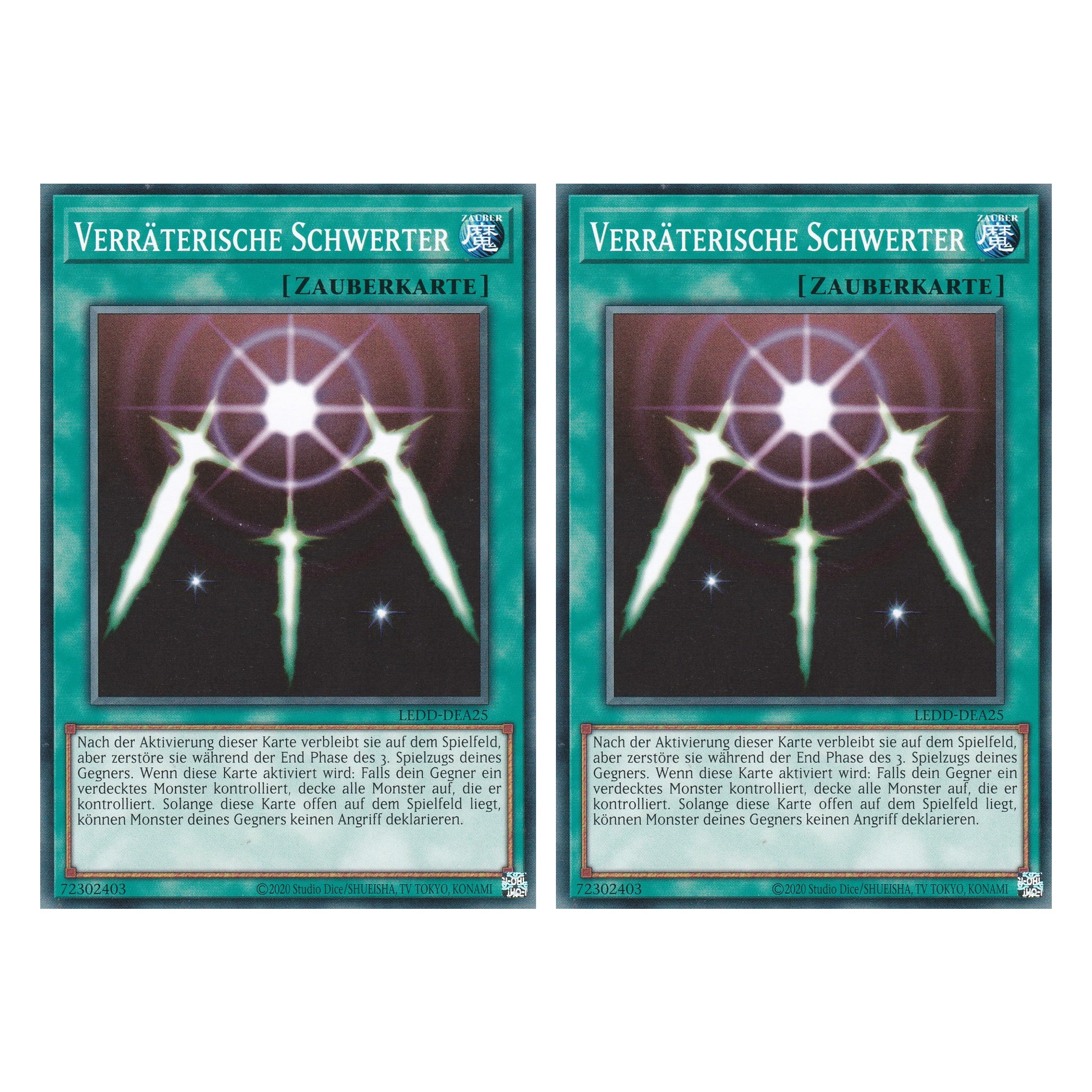 Verräterische Schwerter - LEDD-DEA25 - Common - Deutsch - 1. Auflage  - Legendary Dragon Decks - Yu-Gi-Oh! - Duo Set (2 Stück)