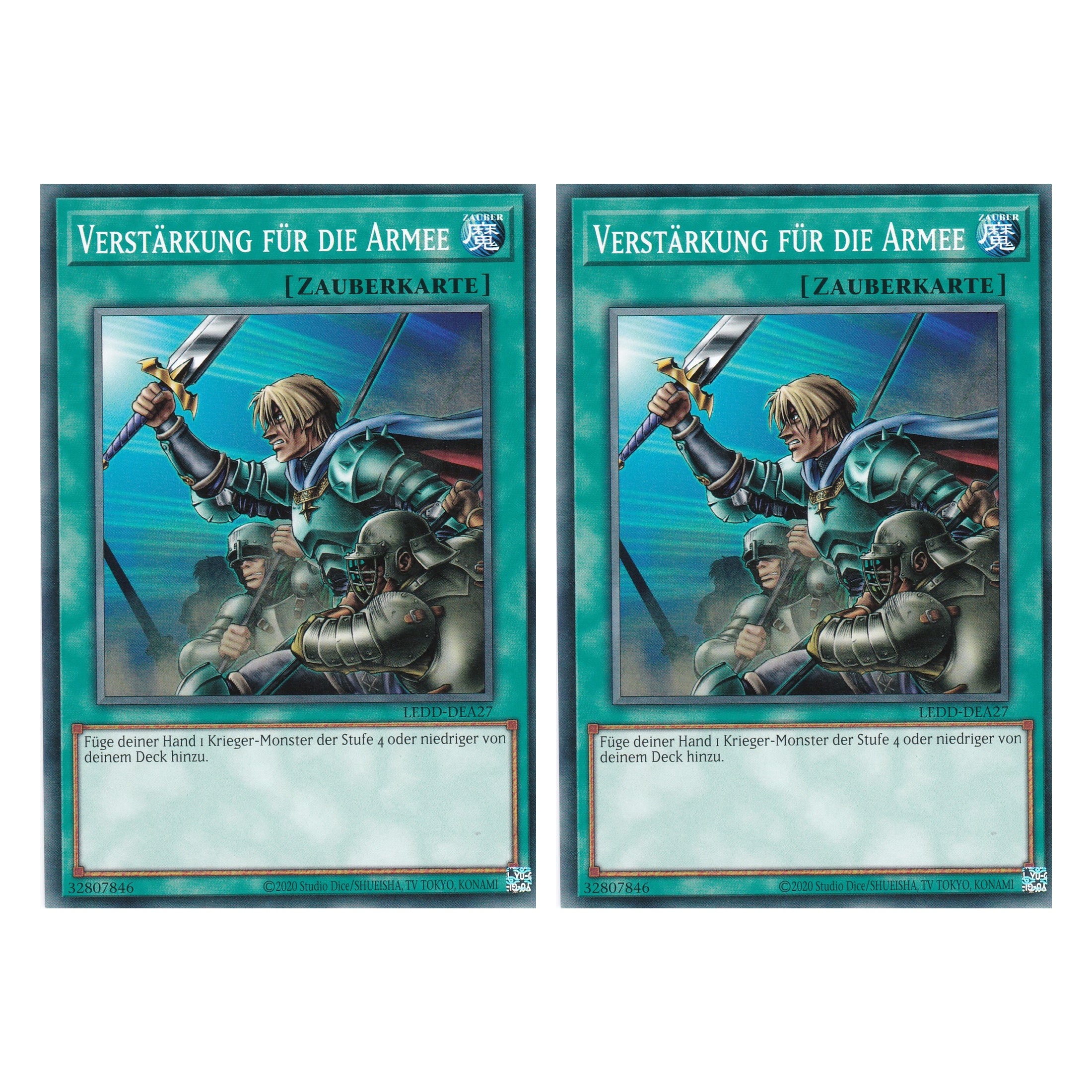 Verstärkung für die Armee - LEDD-DEA27 - Common - Deutsch - 1. Auflage  - Legendary Dragon Decks - Yu-Gi-Oh! - Duo Set (2 Stück)