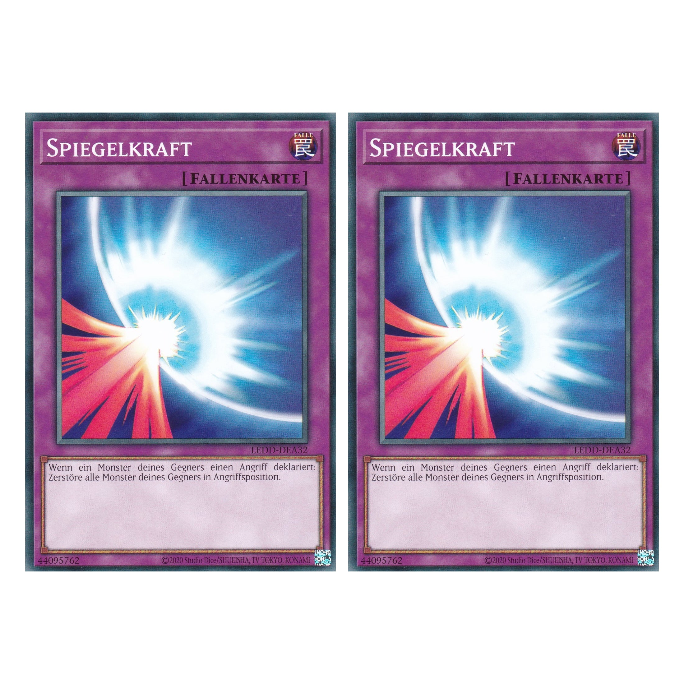 Spiegelkraft - LEDD-DEA32 - Common - Deutsch - 1. Auflage  - Legendary Dragon Decks - Yu-Gi-Oh! - Duo Set (2 Stück)