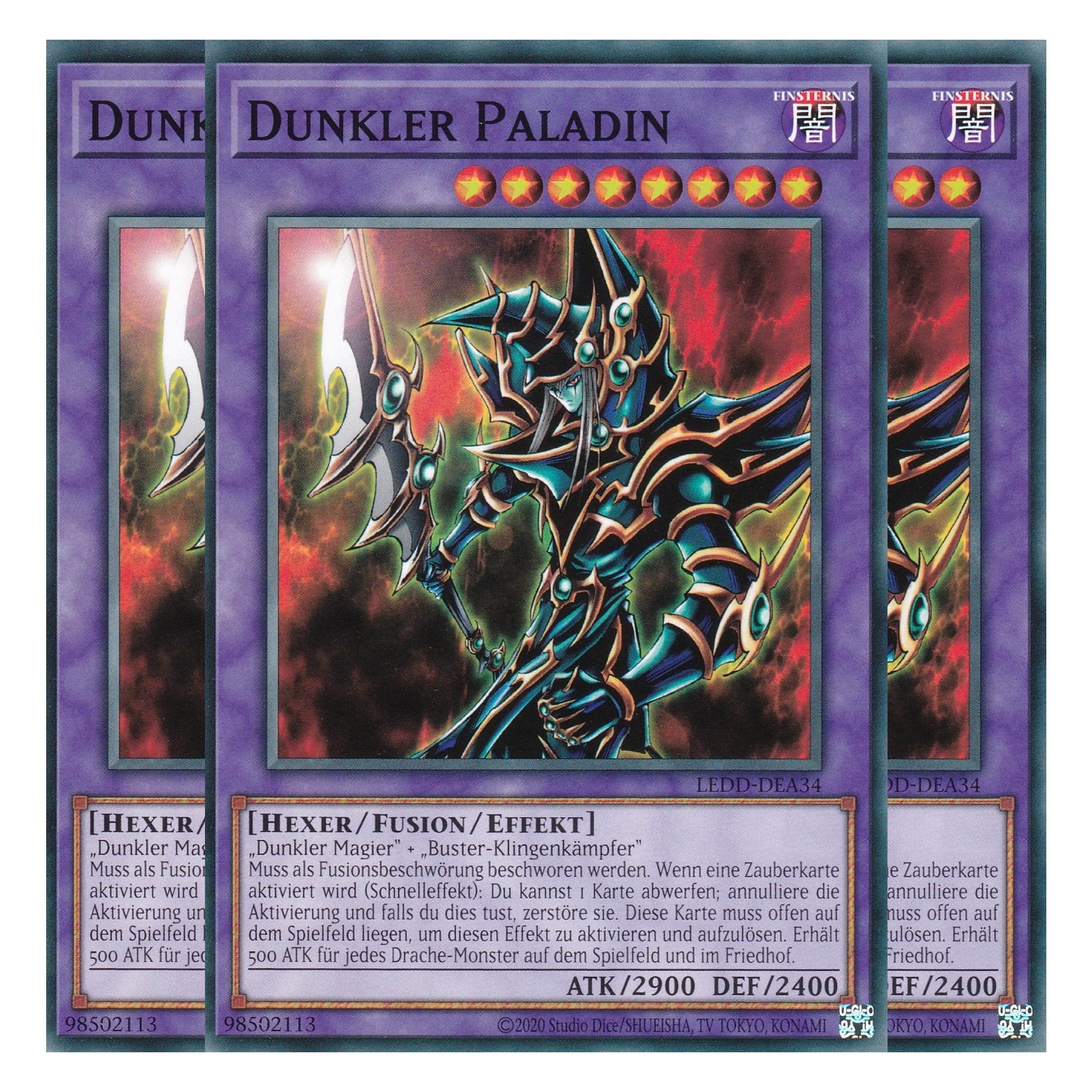 Dunkler Paladin - LEDD-DEA34 - Common - Deutsch - 1. Auflage  - Legendary Dragon Decks - Yu-Gi-Oh! - Playset (3 Kopien)