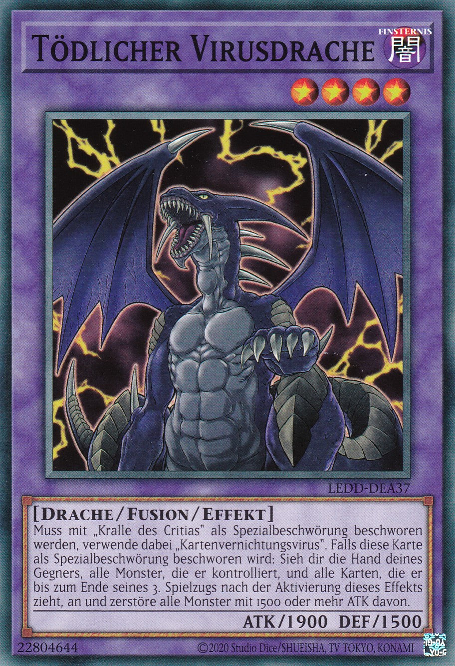 Tödlicher Virusdrache - LEDD-DEA37 - Common - Deutsch - Unlimitierte Auflage - Legendary Dragon Decks