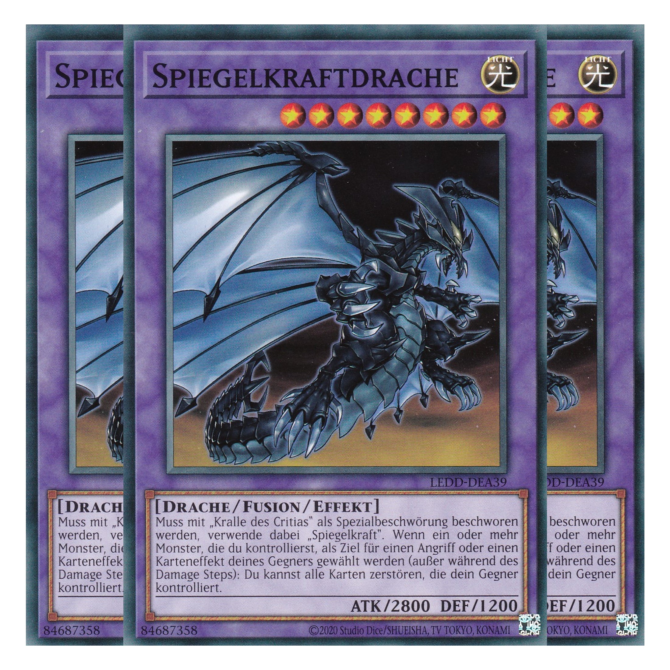Spiegelkraftdrache - LEDD-DEA39 - Common - Deutsch - 1. Auflage  - Legendary Dragon Decks - Yu-Gi-Oh! - Playset (3 Kopien)