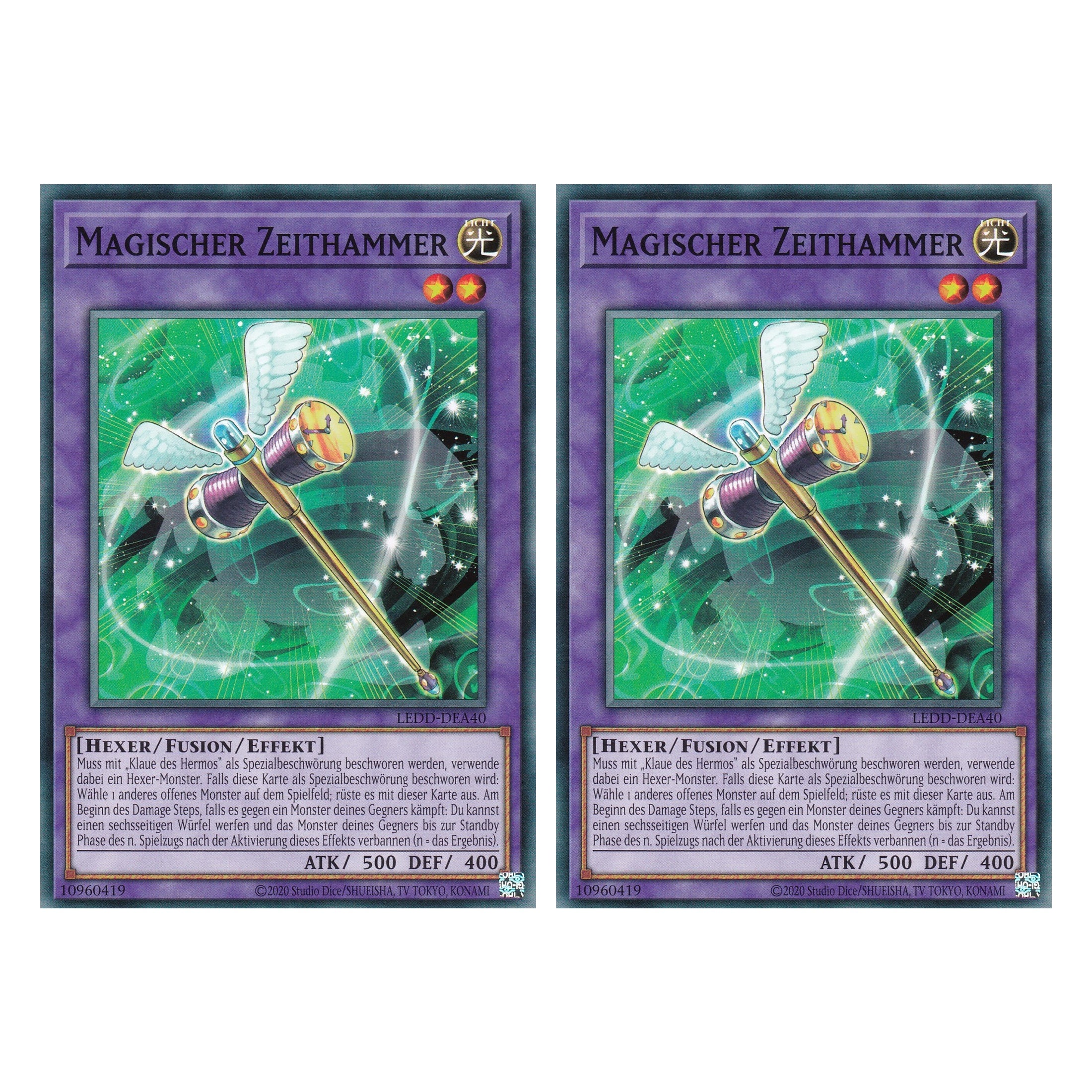 Magischer Zeithammer - LEDD-DEA40 - Common - Deutsch - 1. Auflage  - Legendary Dragon Decks - Yu-Gi-Oh! - Duo Set (2 Stück)