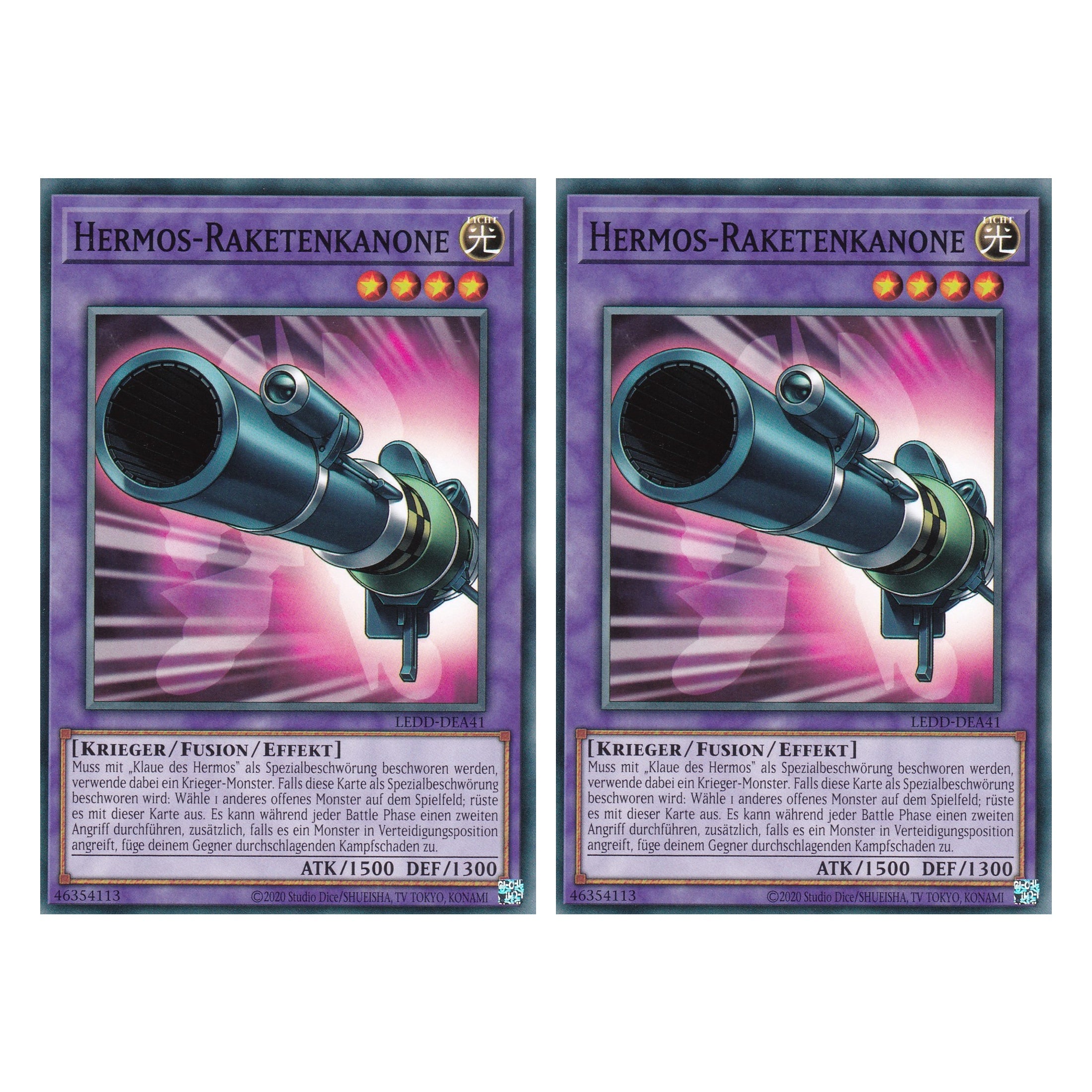Hermos-Raketenkanone - LEDD-DEA41 - Common - Deutsch - 1. Auflage  - Legendary Dragon Decks - Yu-Gi-Oh! - Duo Set (2 Stück)