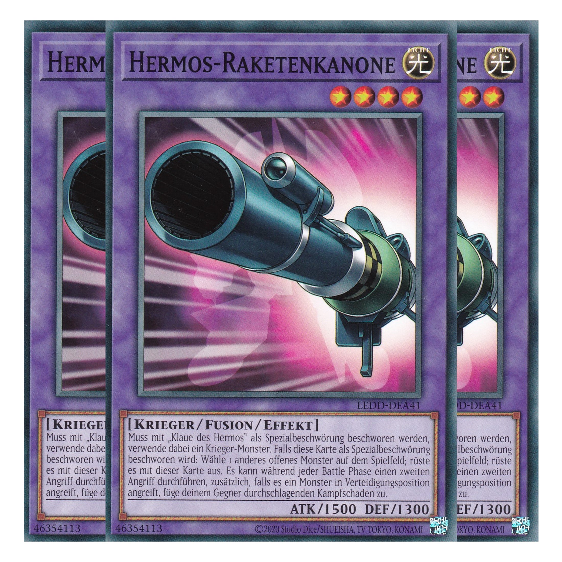 Hermos-Raketenkanone - LEDD-DEA41 - Common - Deutsch - 1. Auflage  - Legendary Dragon Decks - Yu-Gi-Oh! - Playset (3 Kopien)