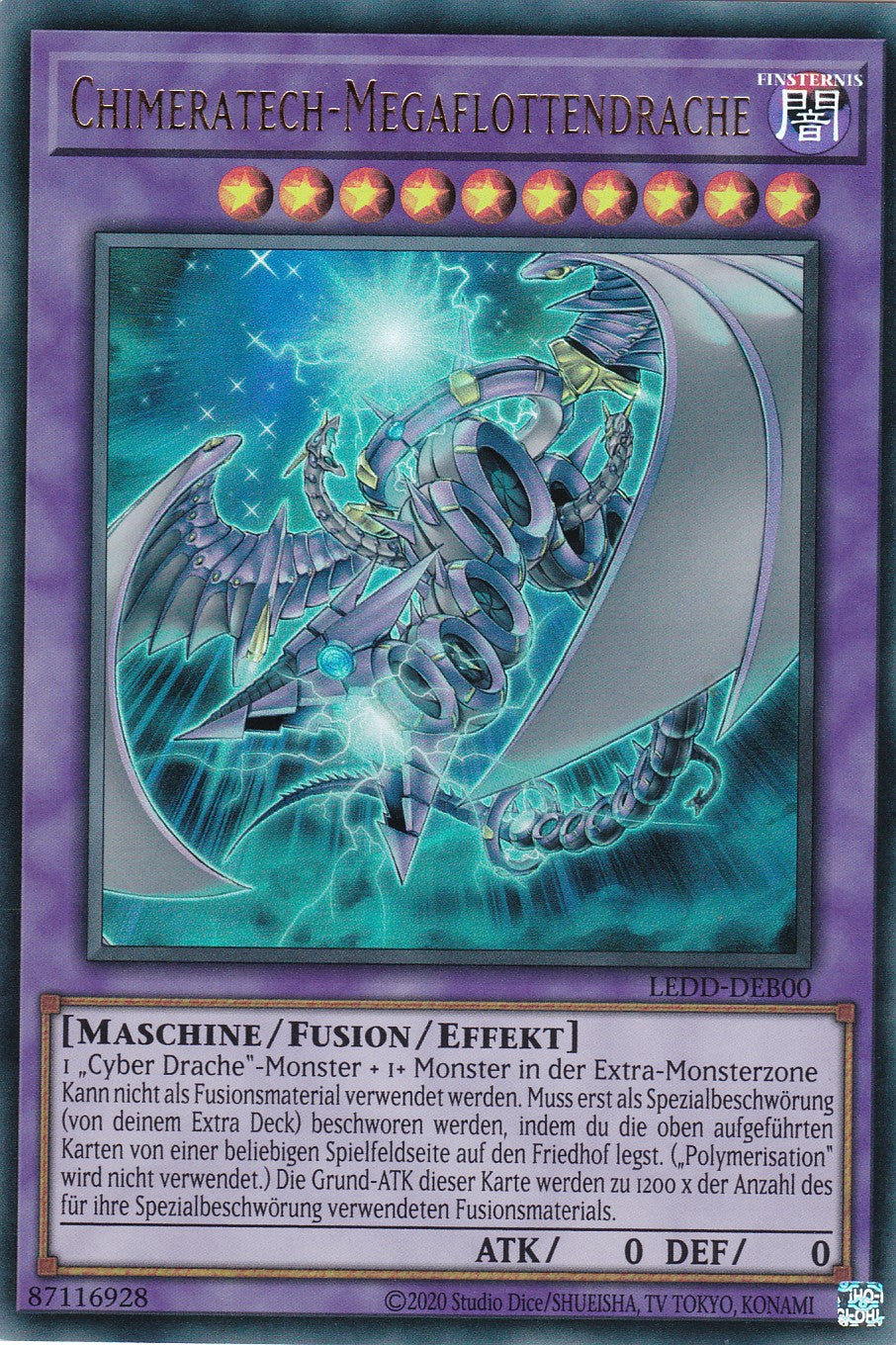 Chimeratech-Megaflottendrache - LEDD-DEB00 - Ultra Rare - Deutsch - Unlimitierte Auflage - Legendary Dragon Decks