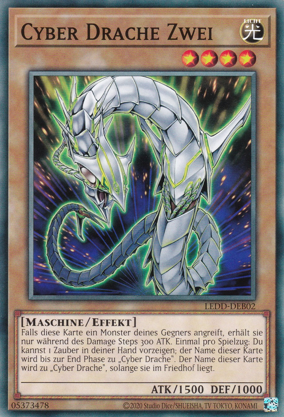 Cyber Drache Zwei - LEDD-DEB02 - Common - Deutsch - Unlimitierte Auflage - Legendary Dragon Decks