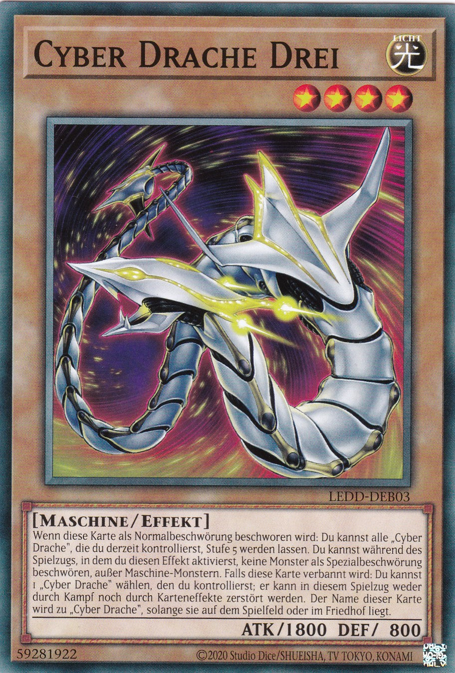 Cyber Drache Drei - LEDD-DEB03 - Common - Deutsch - Unlimitierte Auflage - Legendary Dragon Decks