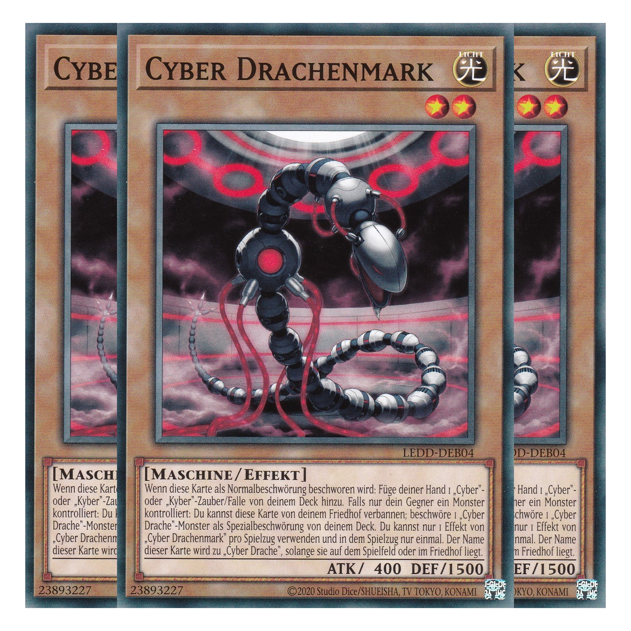 Cyber Drachenmark - LEDD-DEB04 - Common - Deutsch - 1. Auflage  - Legendary Dragon Decks - Yu-Gi-Oh! - Playset (3 Kopien)