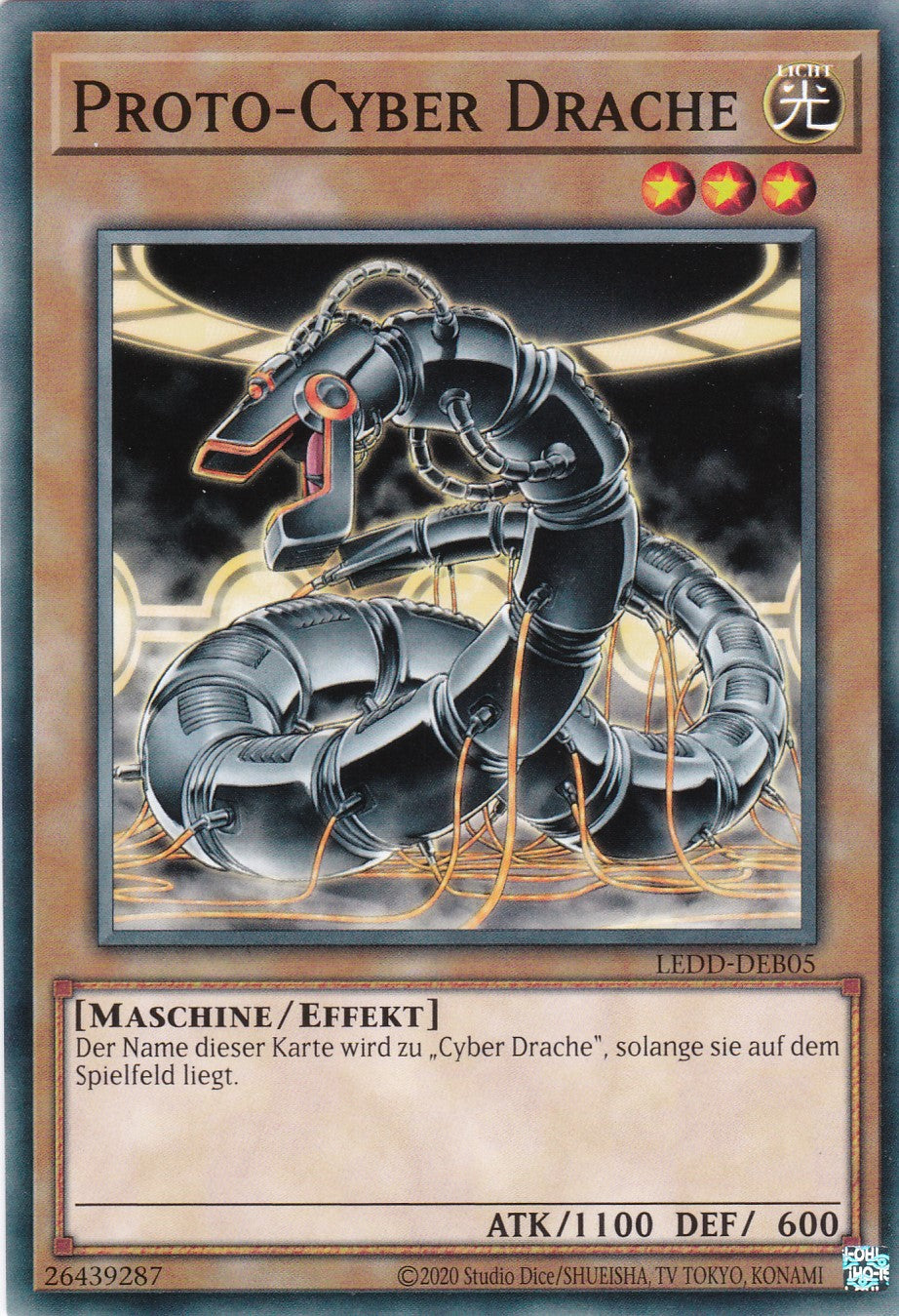 Proto-Cyber Drache - LEDD-DEB05 - Common - Deutsch - Unlimitierte Auflage - Legendary Dragon Decks