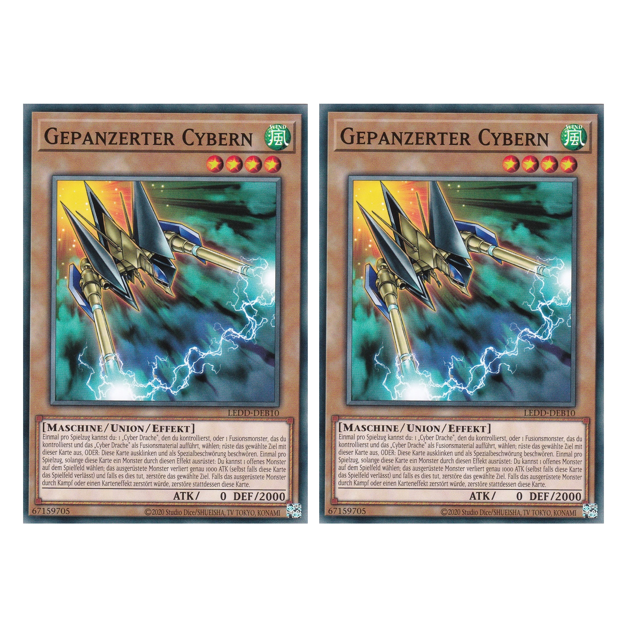 Gepanzerter Cybern - LEDD-DEB10 - Common - Deutsch - 1. Auflage  - Legendary Dragon Decks - Yu-Gi-Oh! - Duo Set (2 Stück)