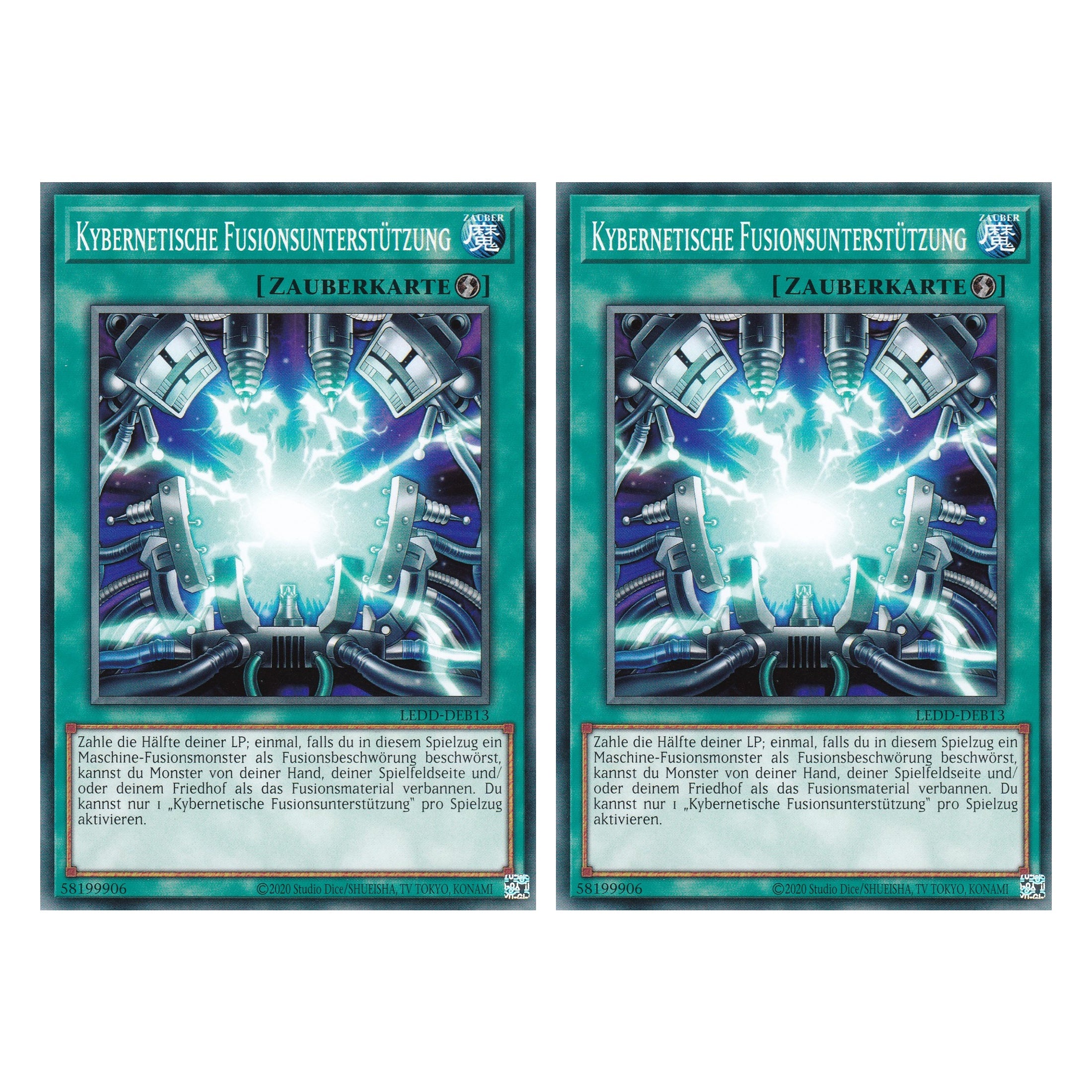 Kybernetische Fusionsunterstützung - LEDD-DEB13 - Common - Deutsch - 1. Auflage  - Legendary Dragon Decks - Yu-Gi-Oh! - Duo Set (2 Stück)