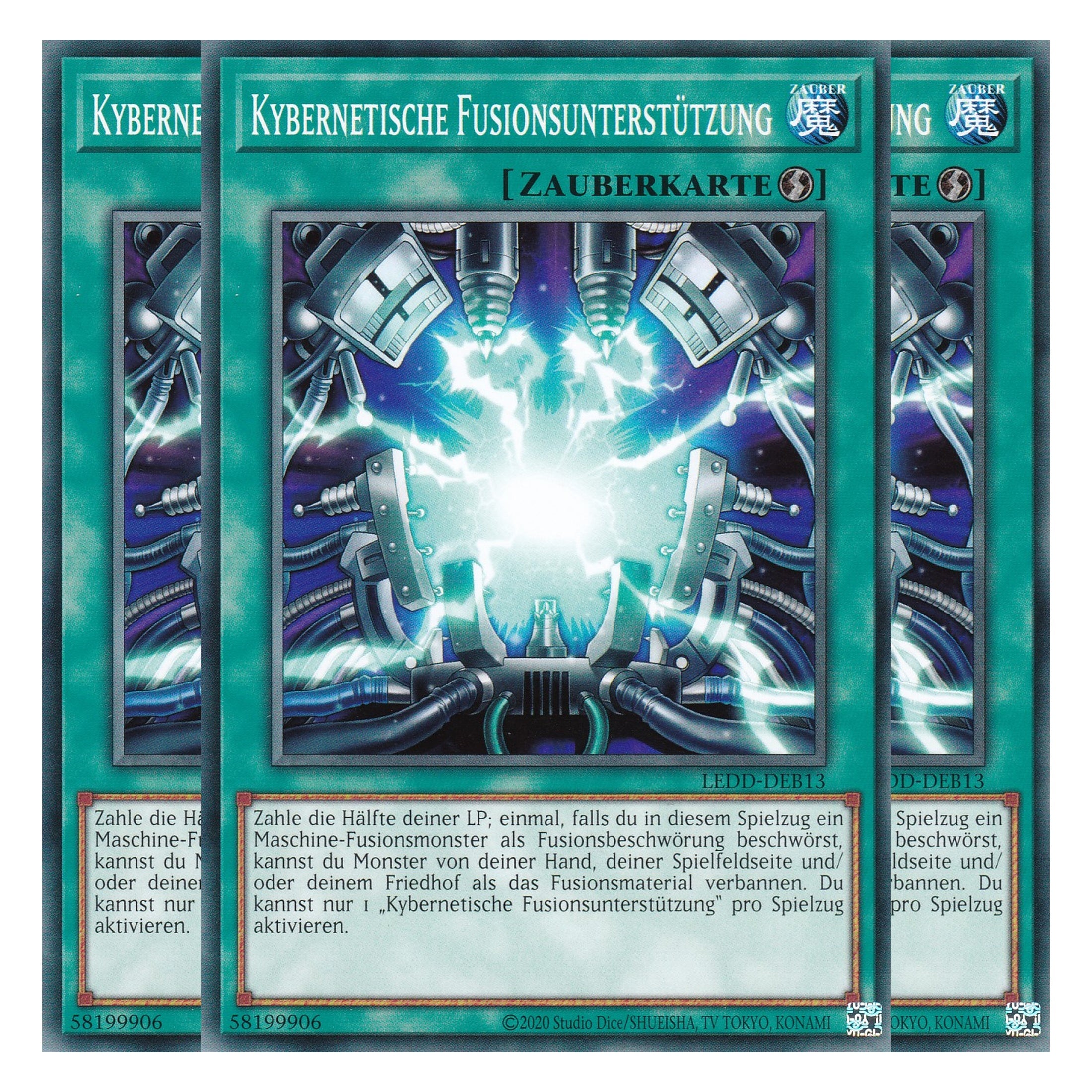 Kybernetische Fusionsunterstützung - LEDD-DEB13 - Common - Deutsch - 1. Auflage  - Legendary Dragon Decks - Yu-Gi-Oh! - Playset (3 Kopien)