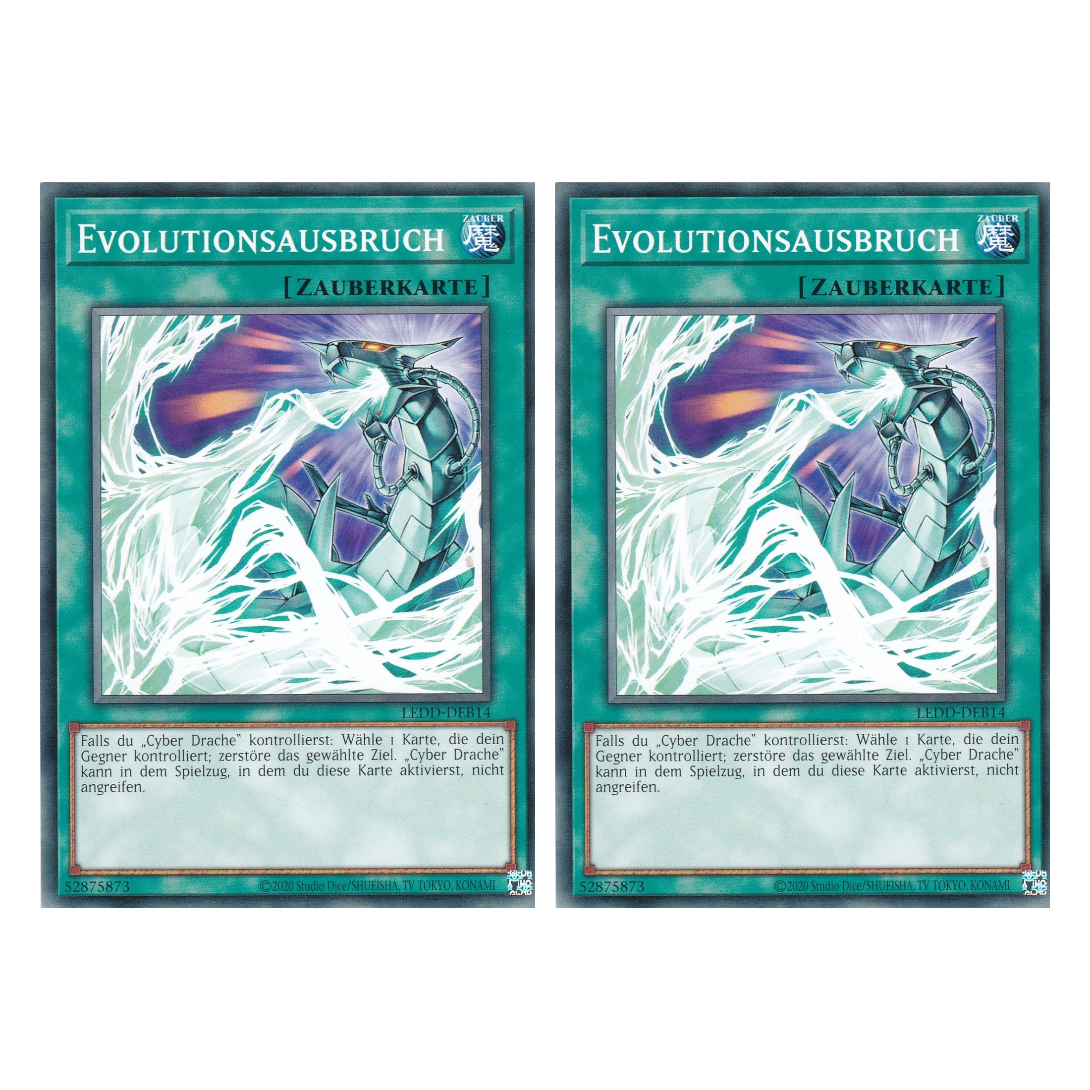 Evolutionsausbruch - LEDD-DEB14 - Common - Deutsch - 1. Auflage  - Legendary Dragon Decks - Yu-Gi-Oh! - Duo Set (2 Stück)